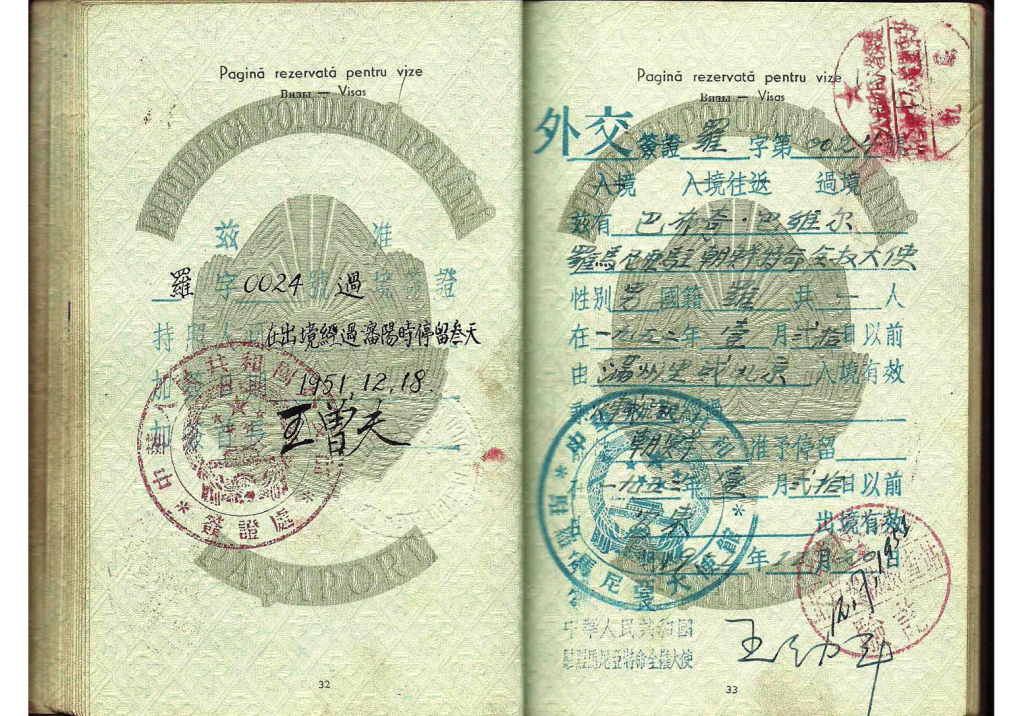 Ambassador's passport to North Korea