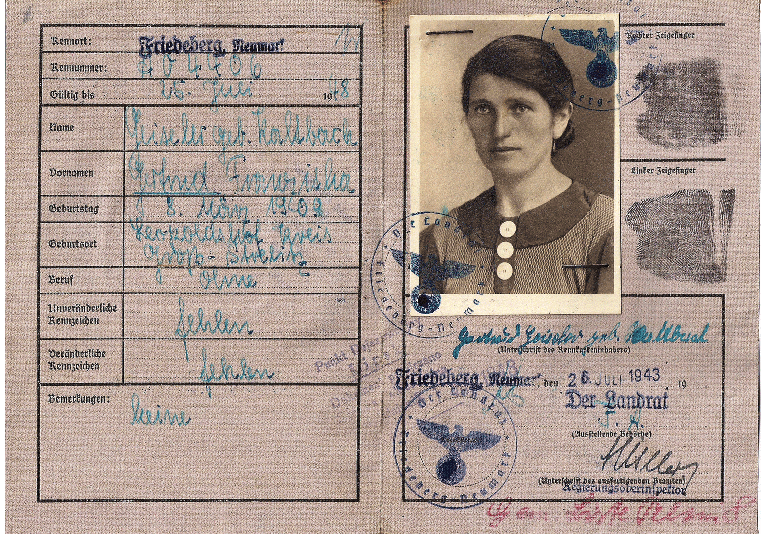German special issued ID