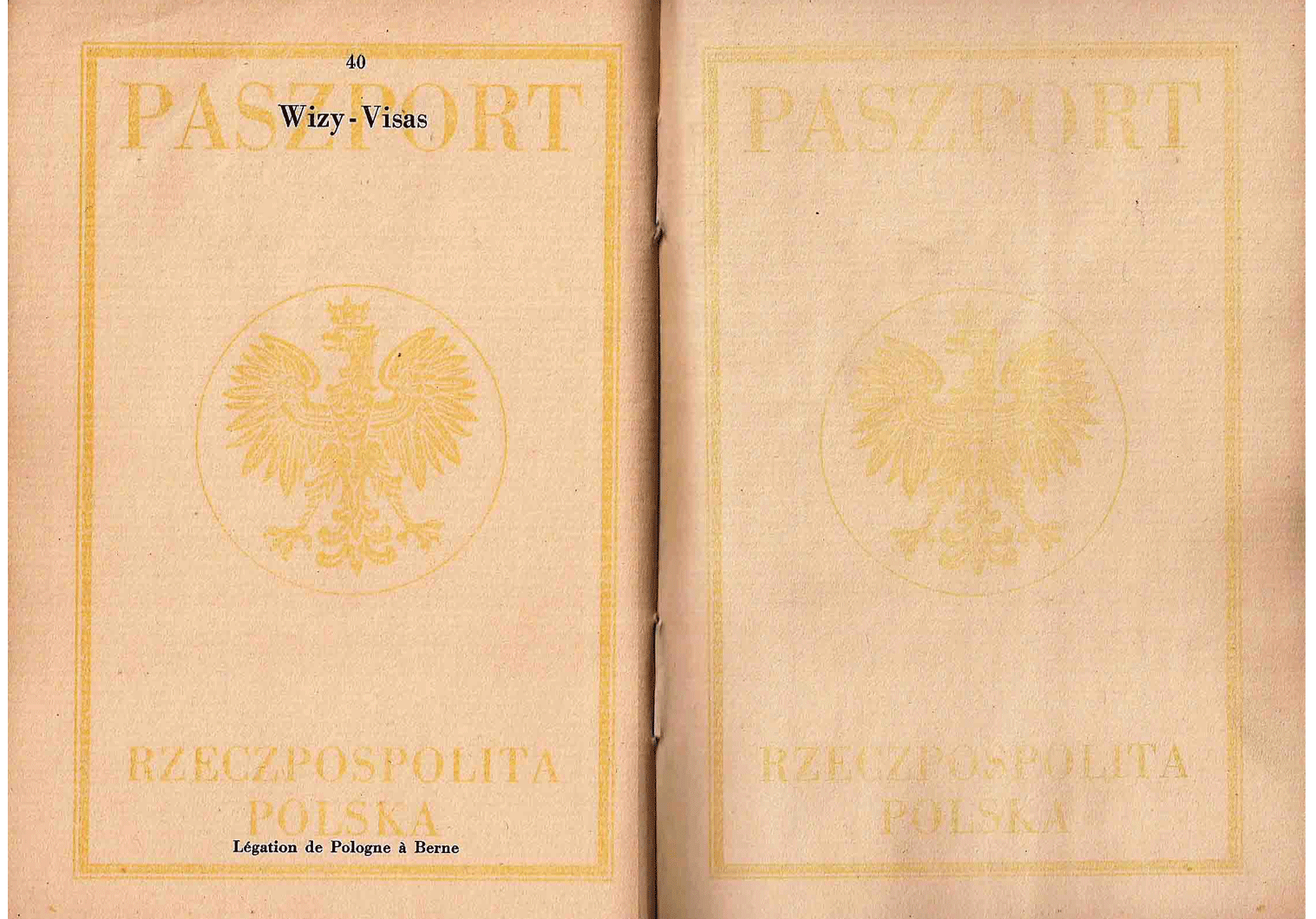Berne printed Polish Passport.