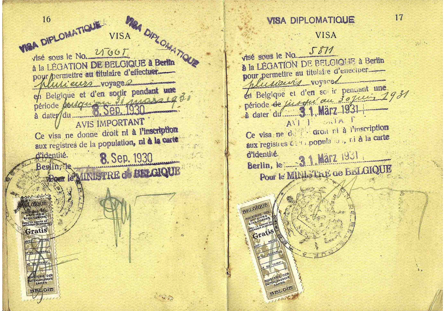 1927-1932 German Diplomatic passport – Young Plan participate