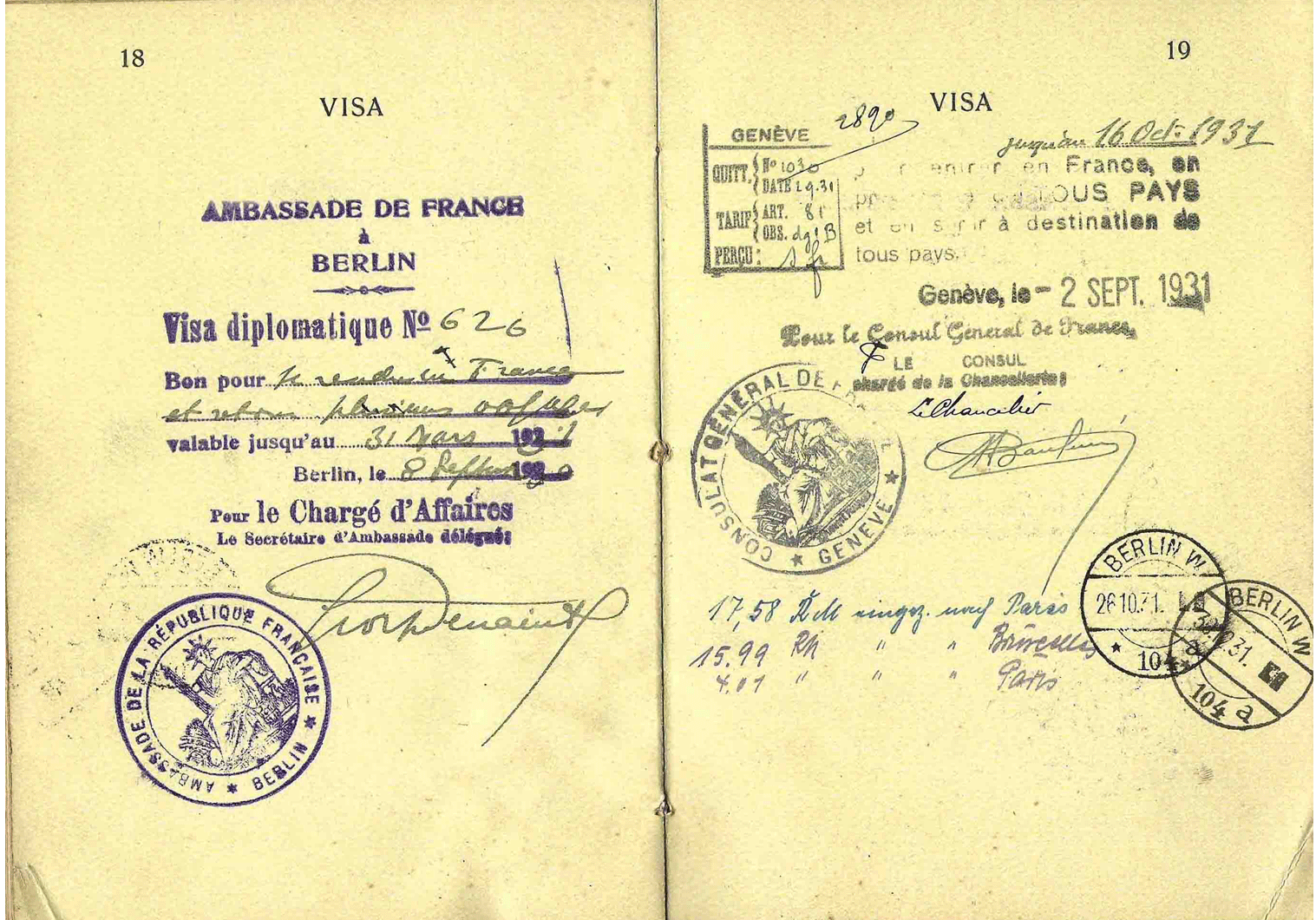 1927-1932 German Diplomatic passport – Young Plan participate