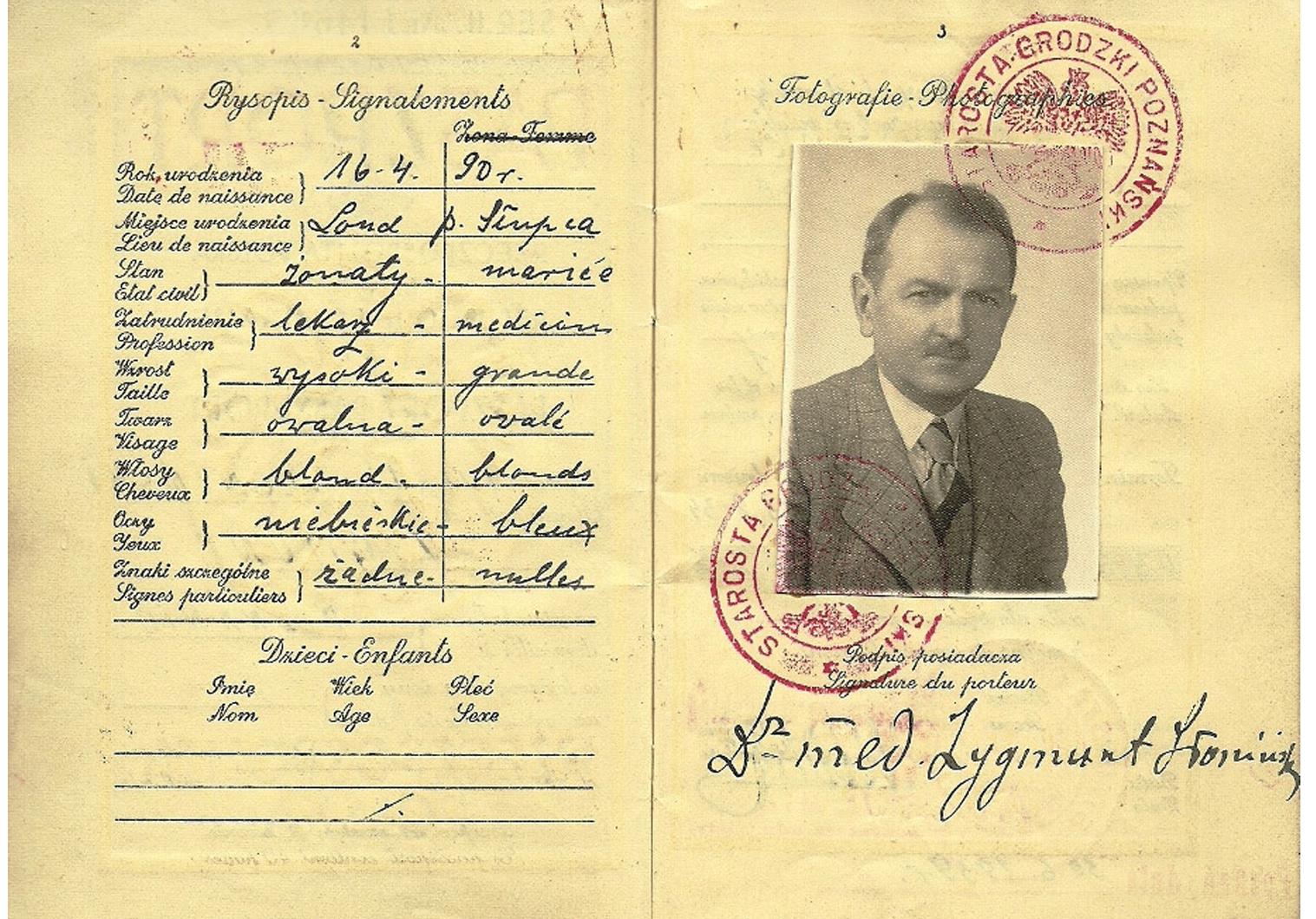 1939 passport of a Katyn victim