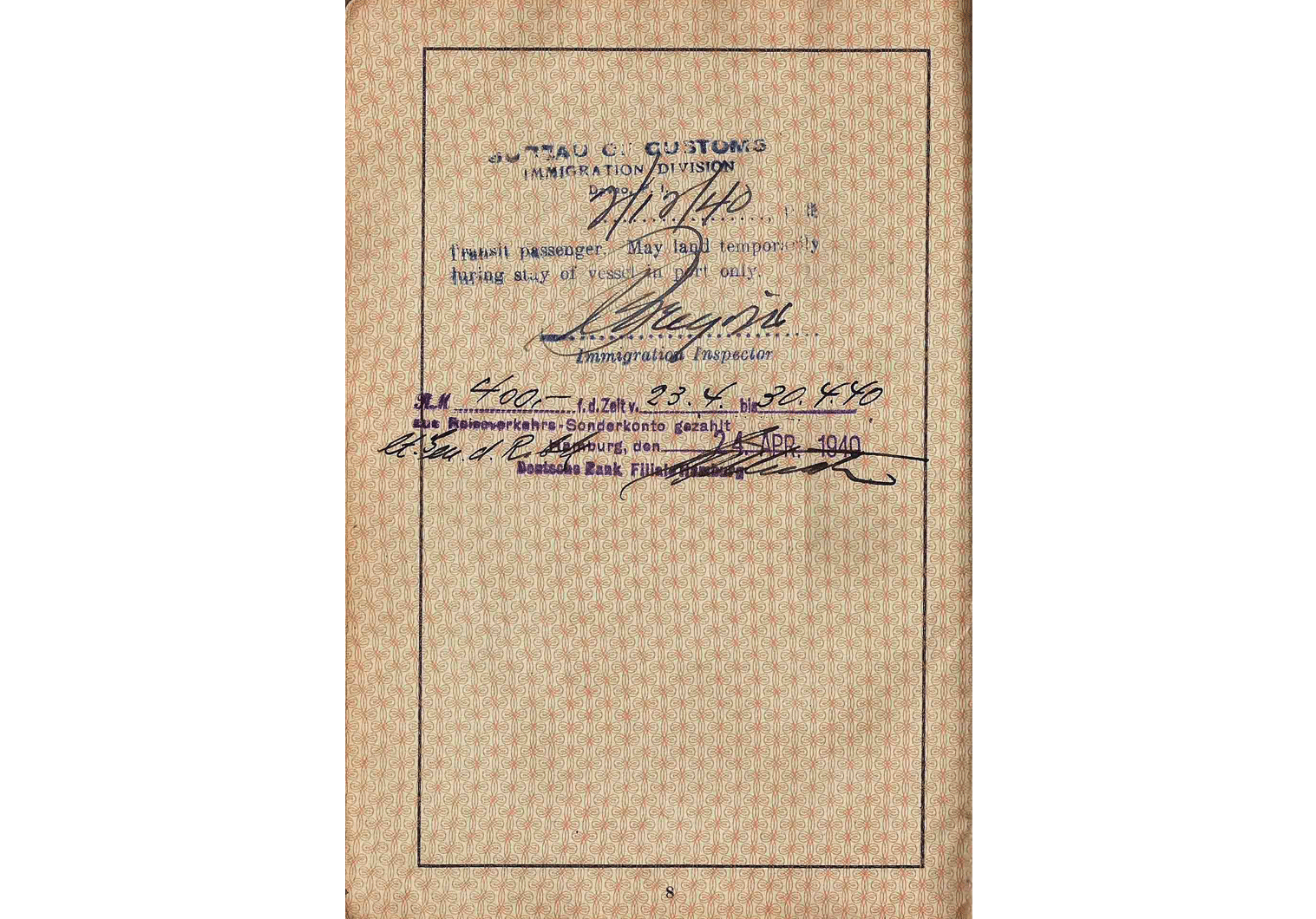 WW2 Indonesian issued German passport