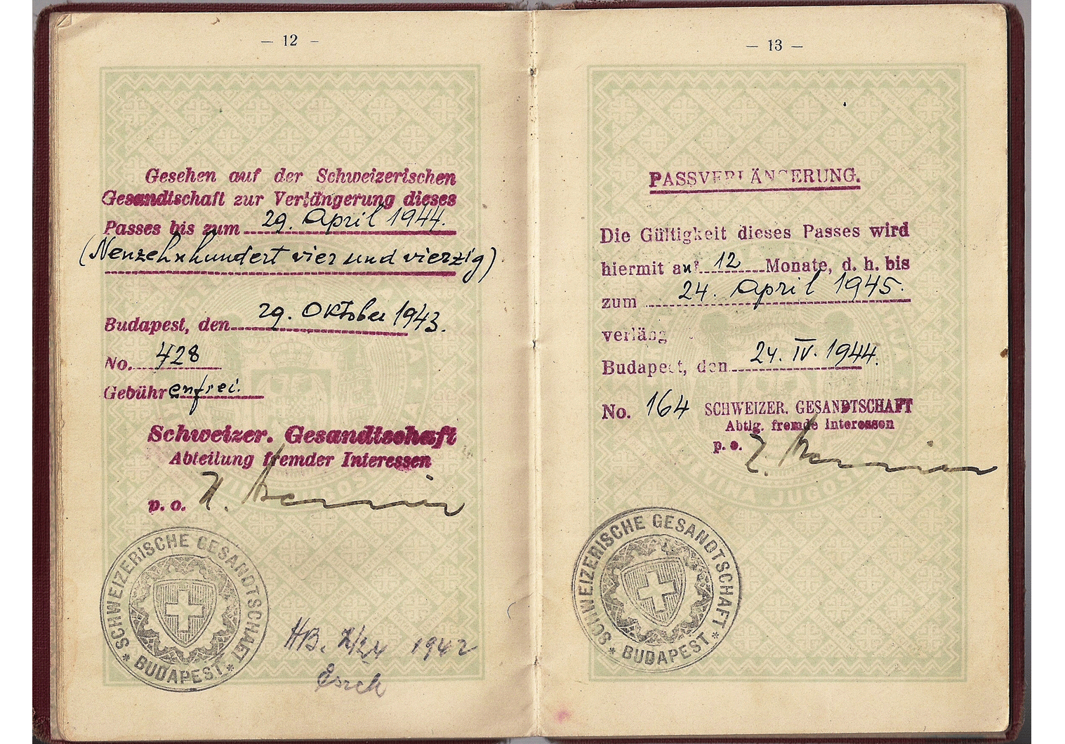 WW2 Jewish passport