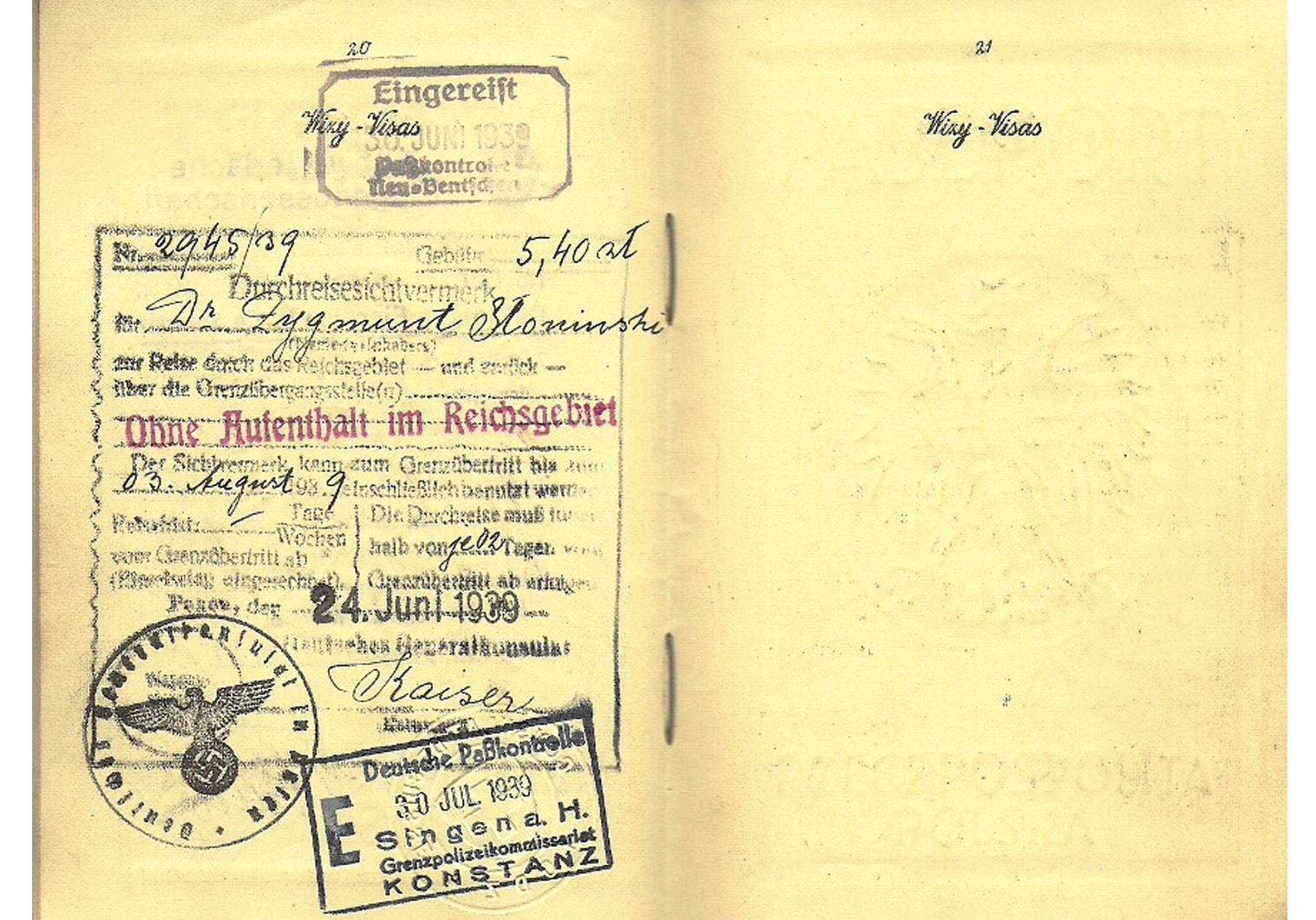 Katyn victim 1939 Polish passport