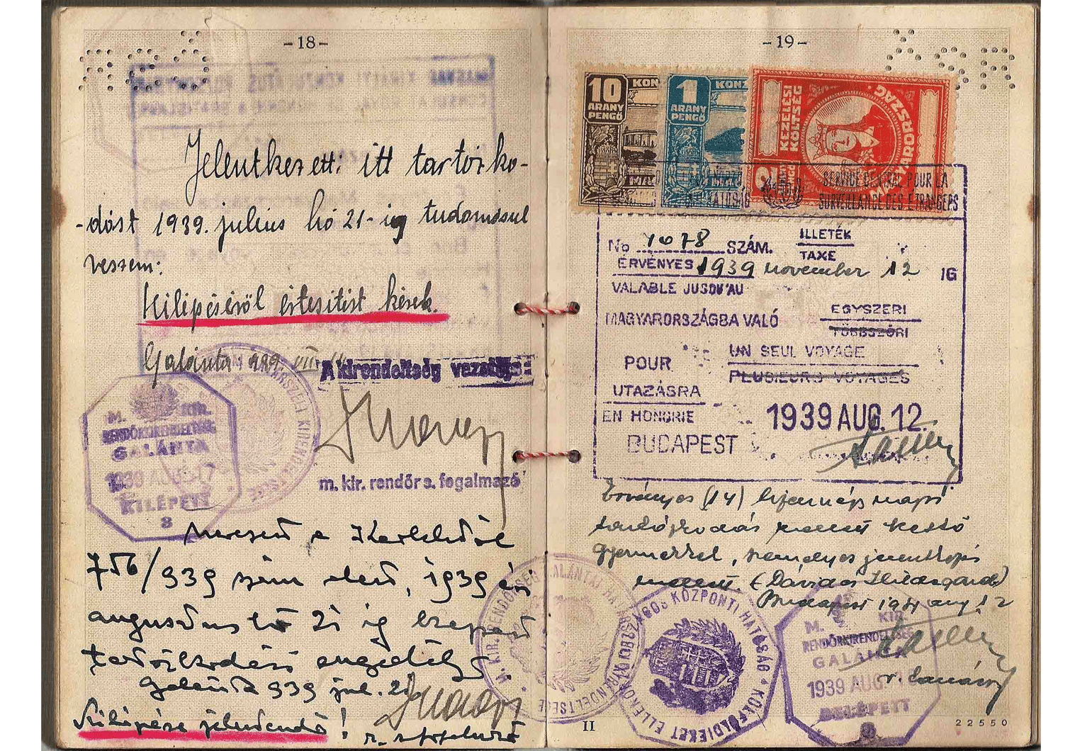 WW2 Czechoslovakia passport