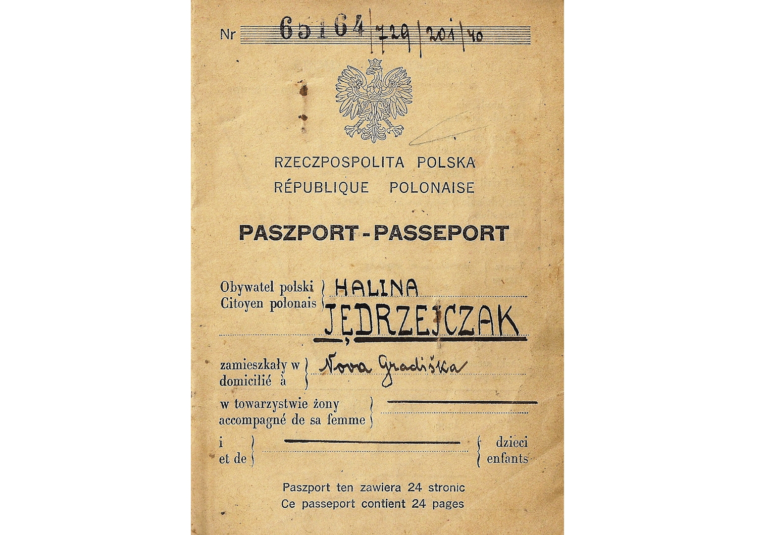 WW2 Polish passport