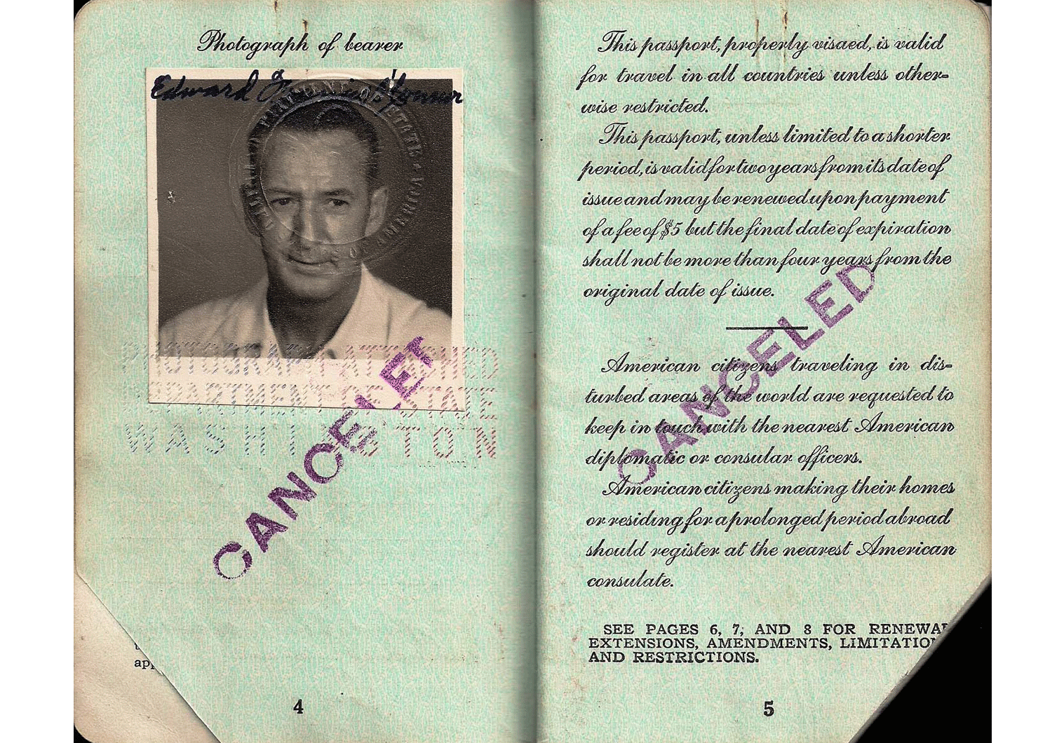 Korean War passport