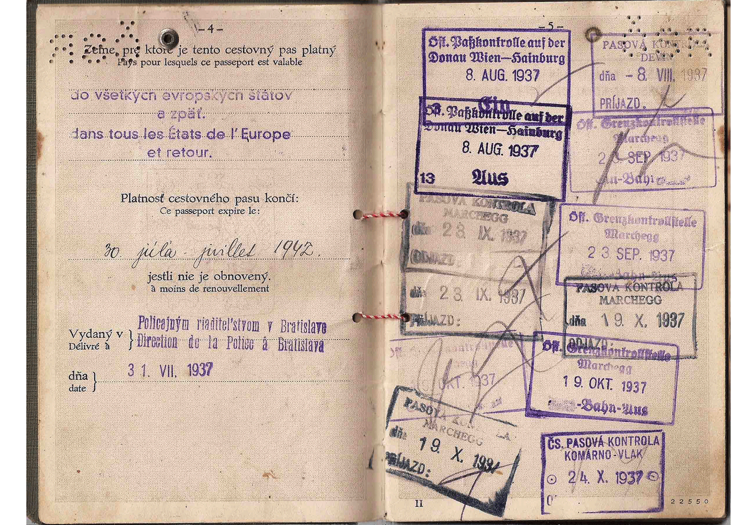 Munich Agreement passport 1938