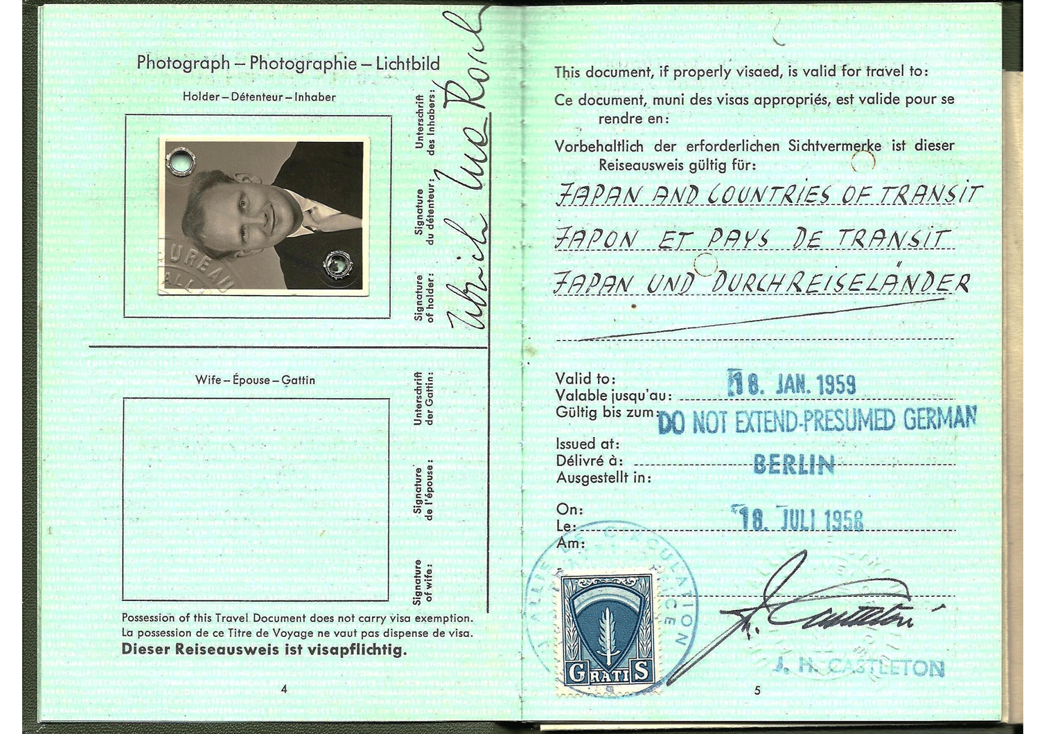 Stasi German passport