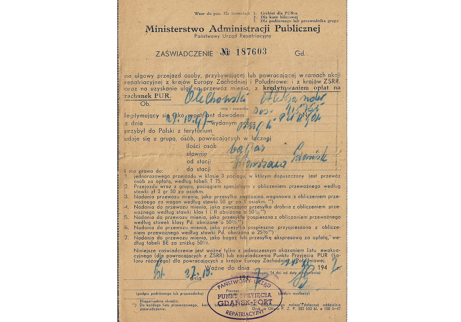 WW2 Polish document