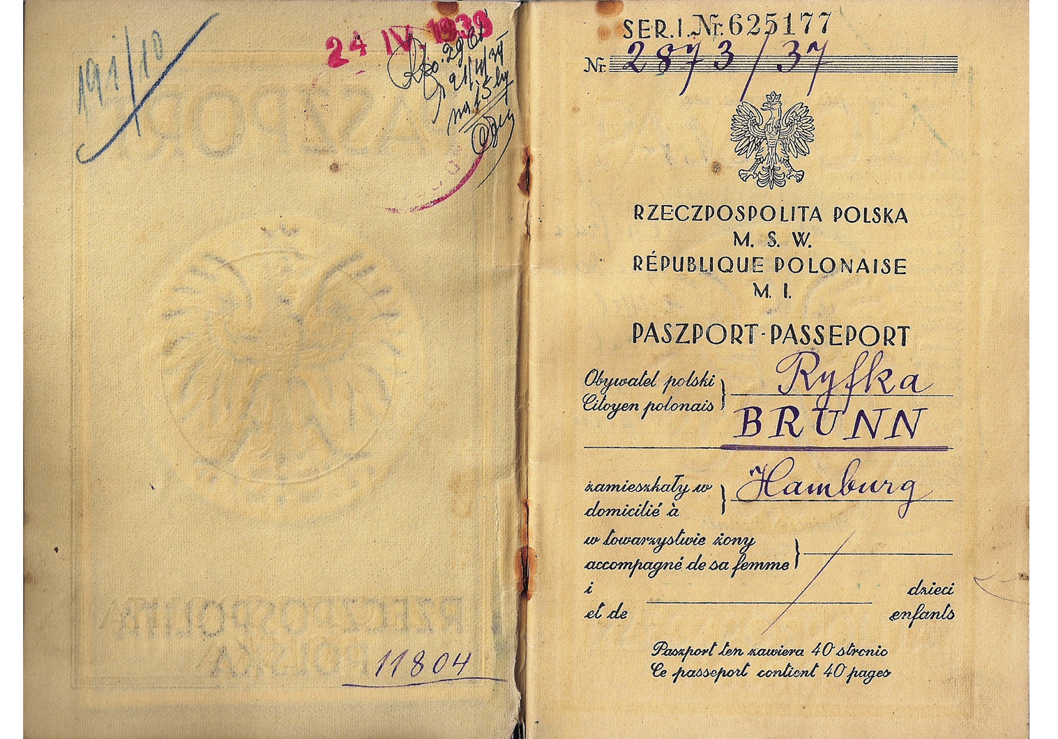 Kristallnacht passport.