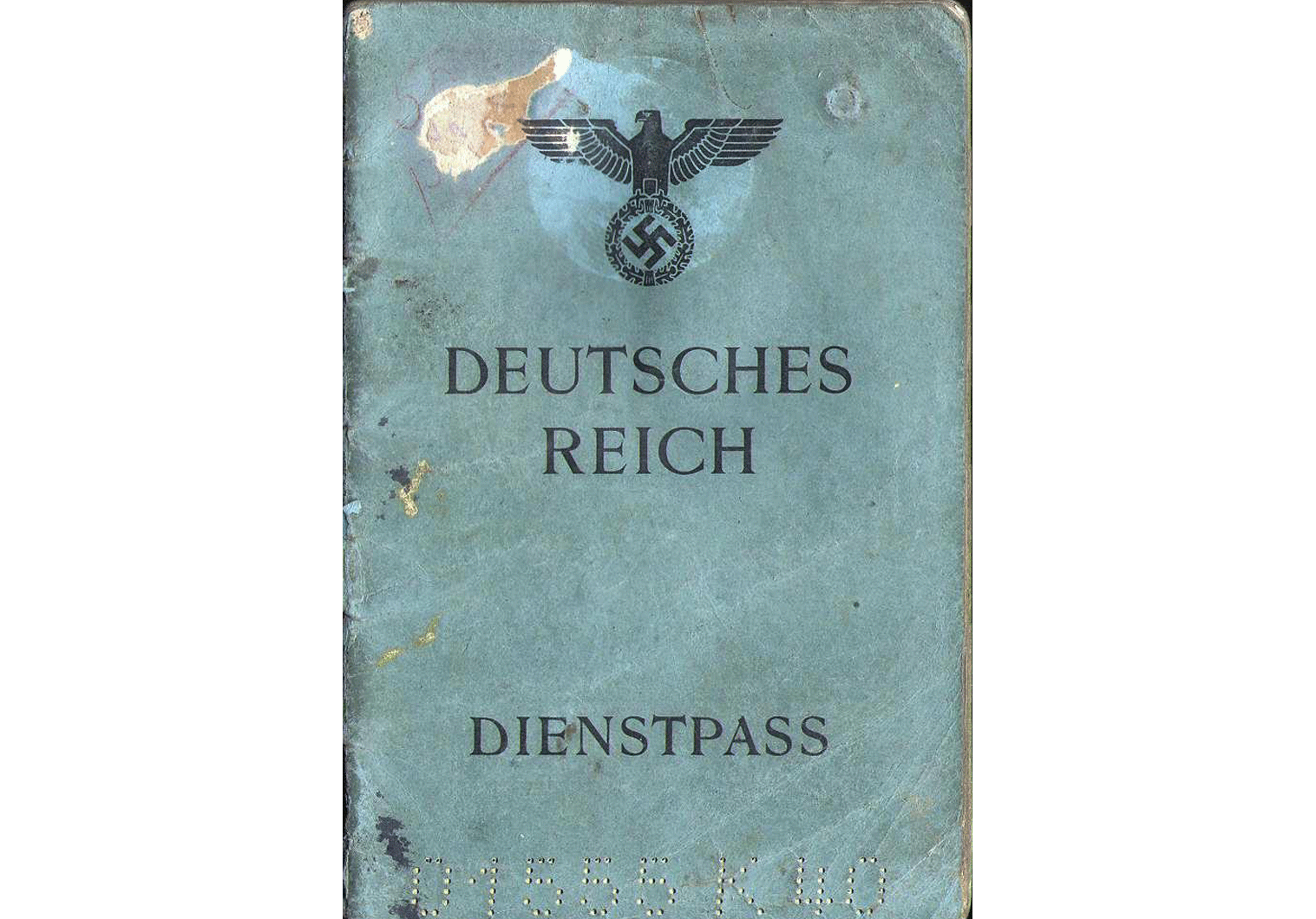1944 German Service-Passport
Bucharest war time issued Dienstpass.