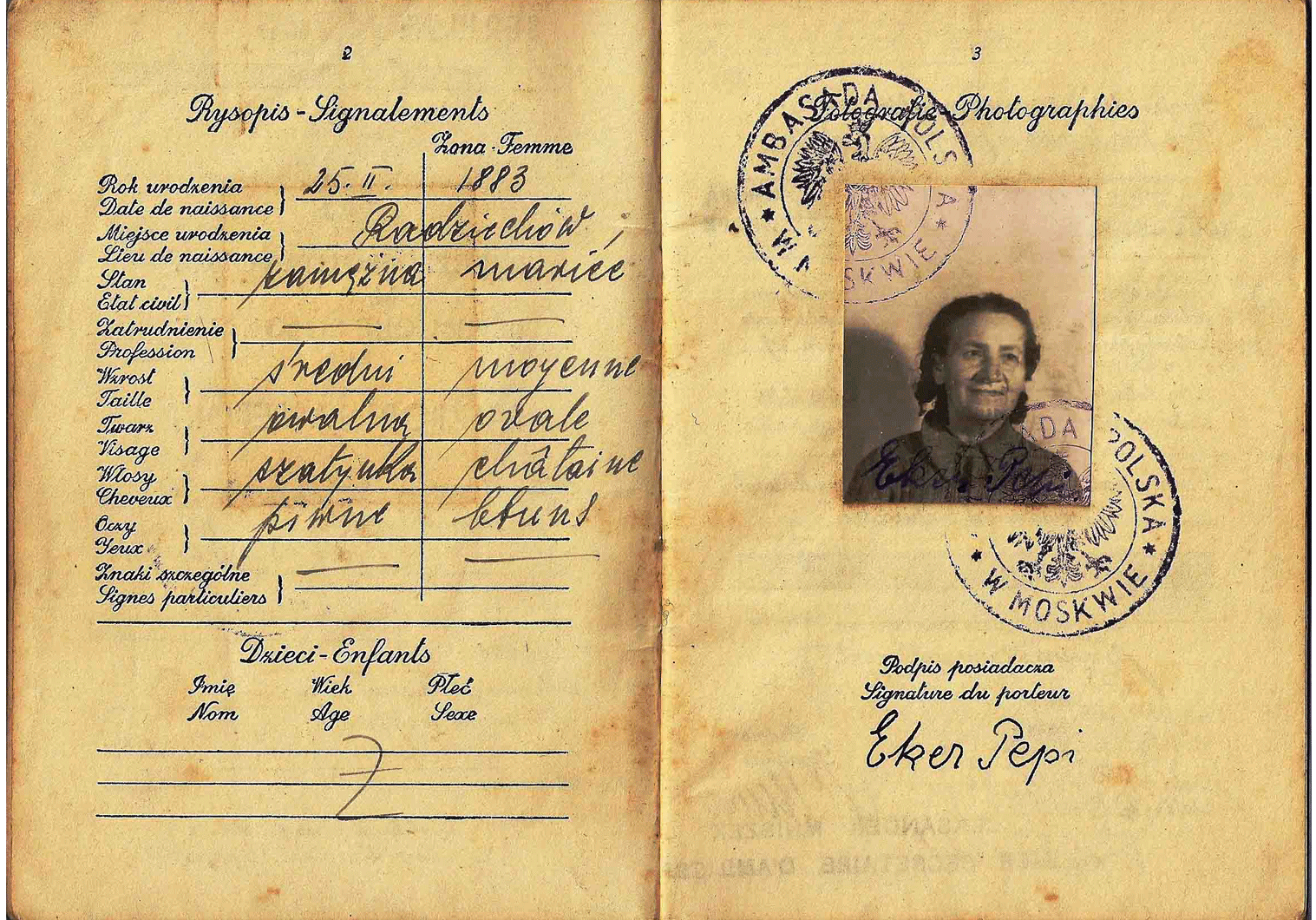 WW2 Polish passport from the Soviet Union