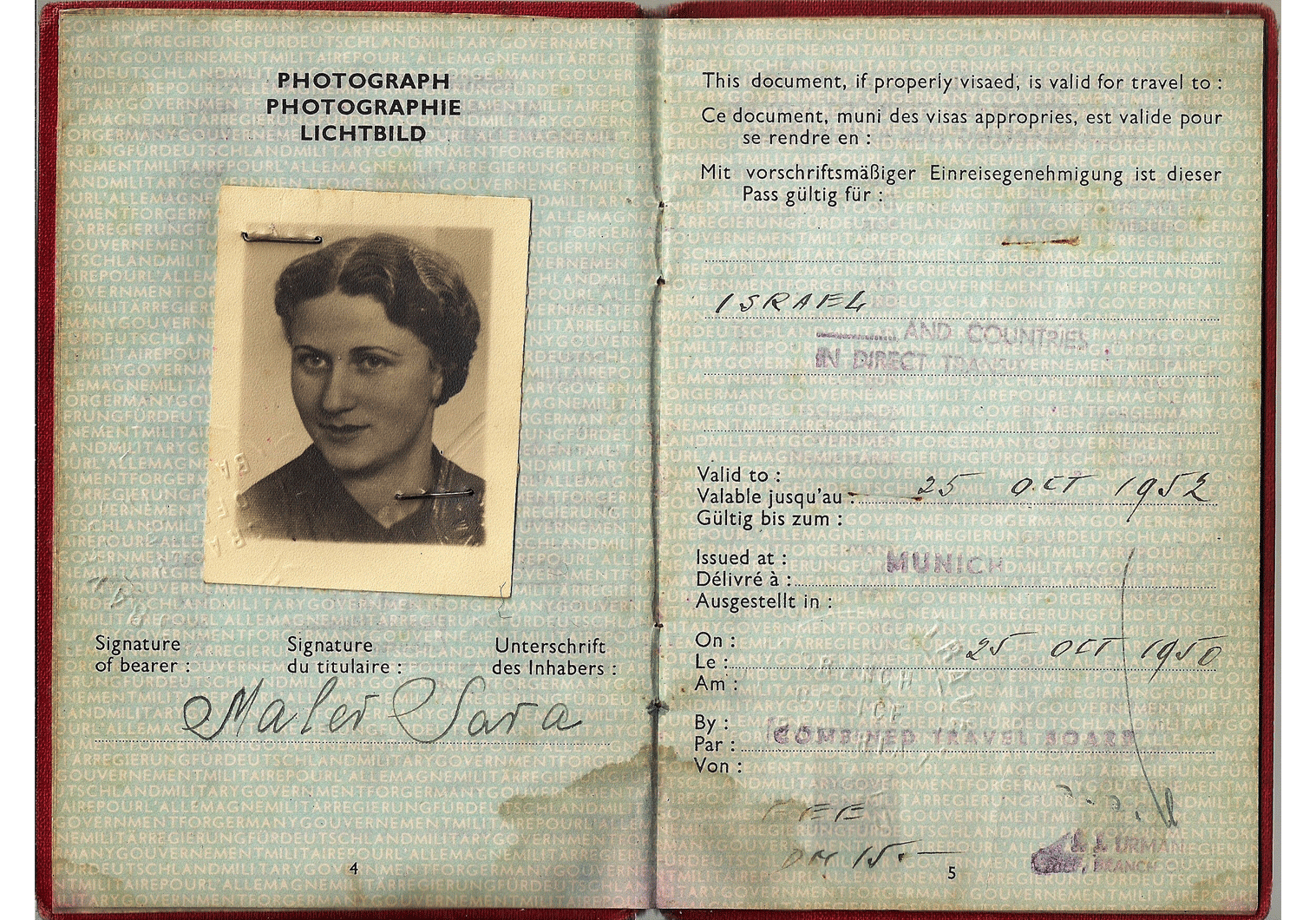 Allied Military Government passport