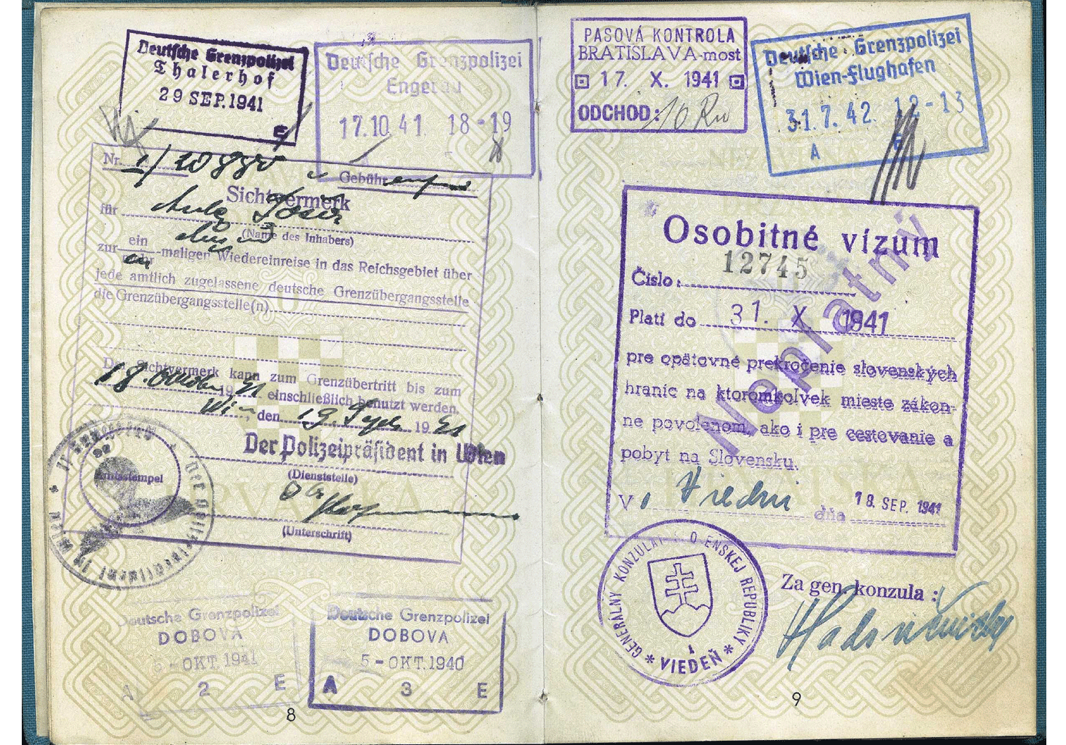 WW2 Croatian Service-Passport