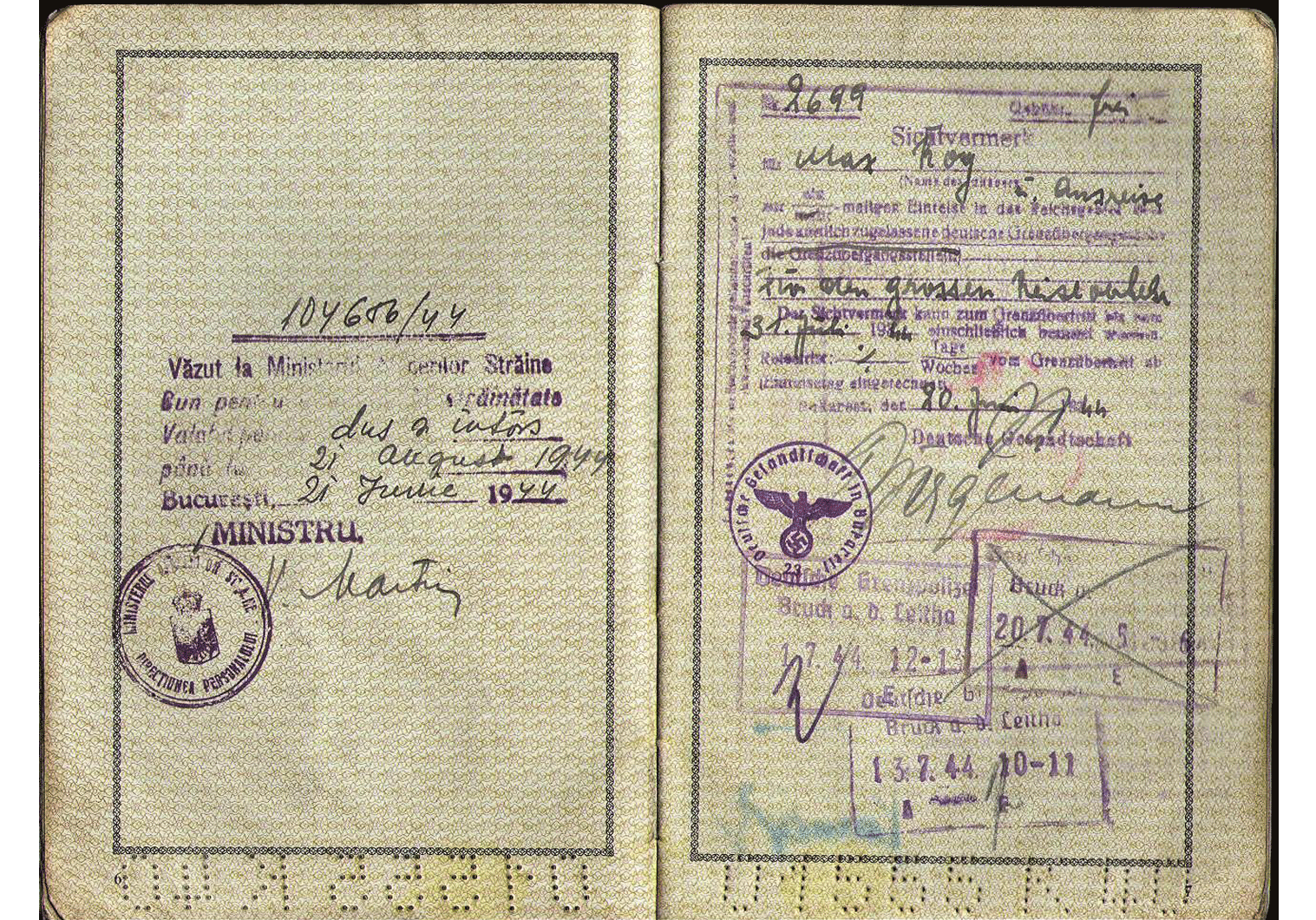 WW2 German Service Passport