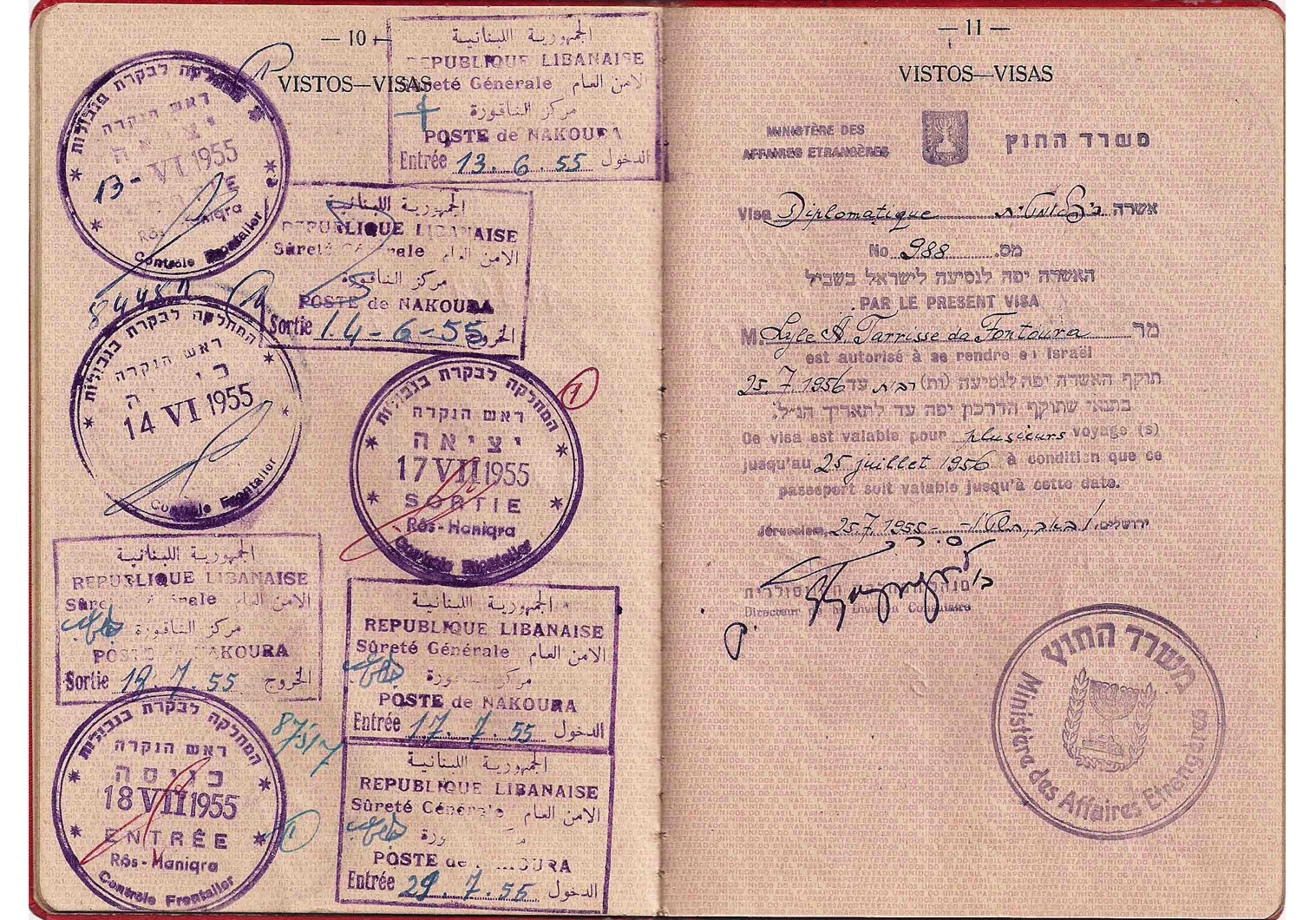 Israeli diplomatic visa