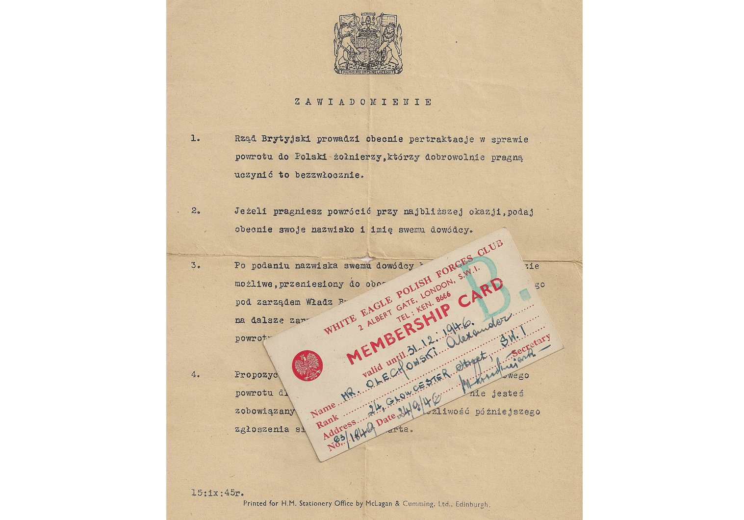 WW2 Polish document