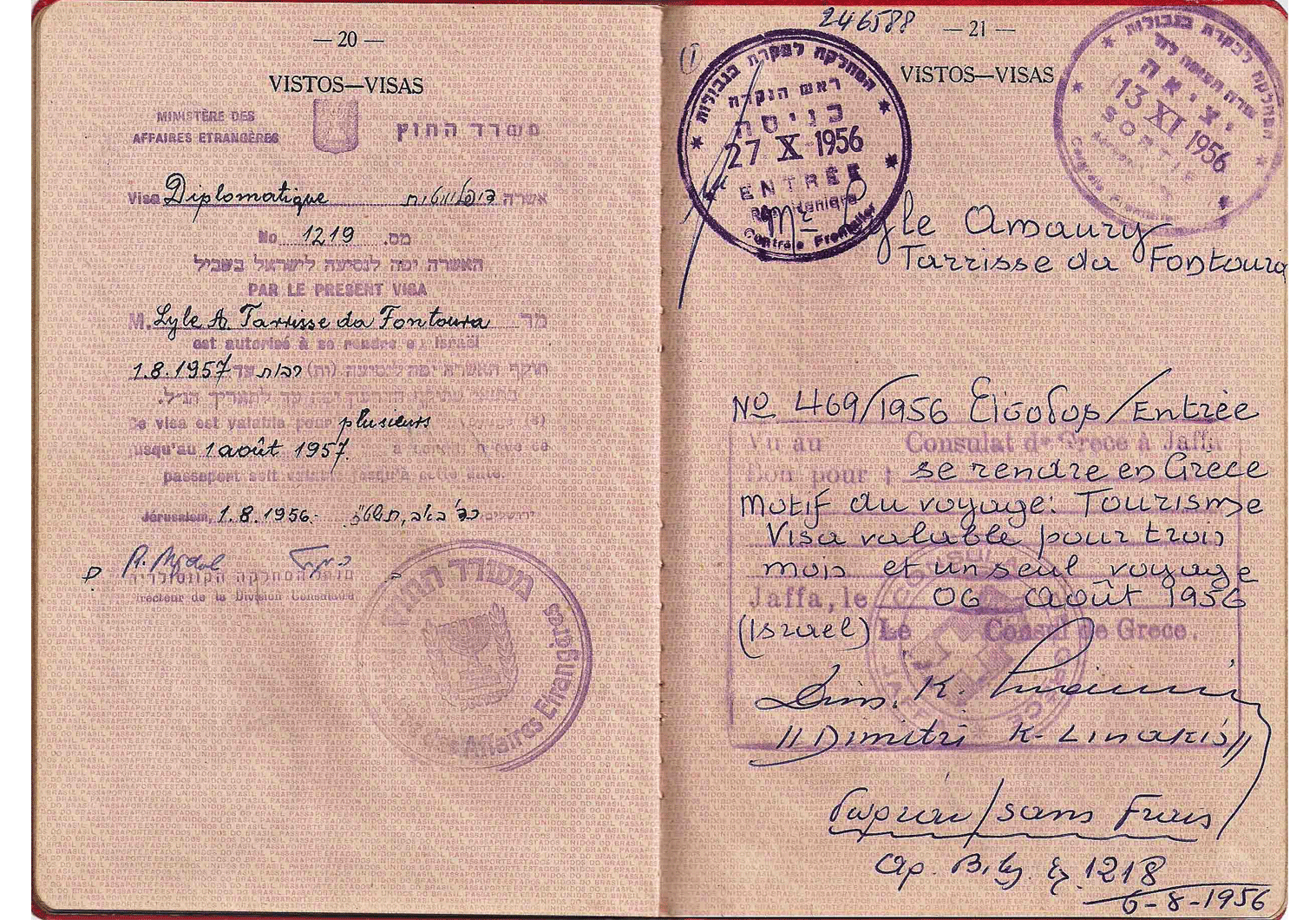 Superb 1954 diplomatic passports