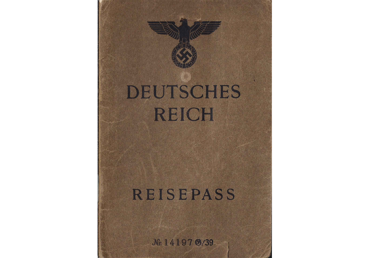 WW2 German stamped J Passport