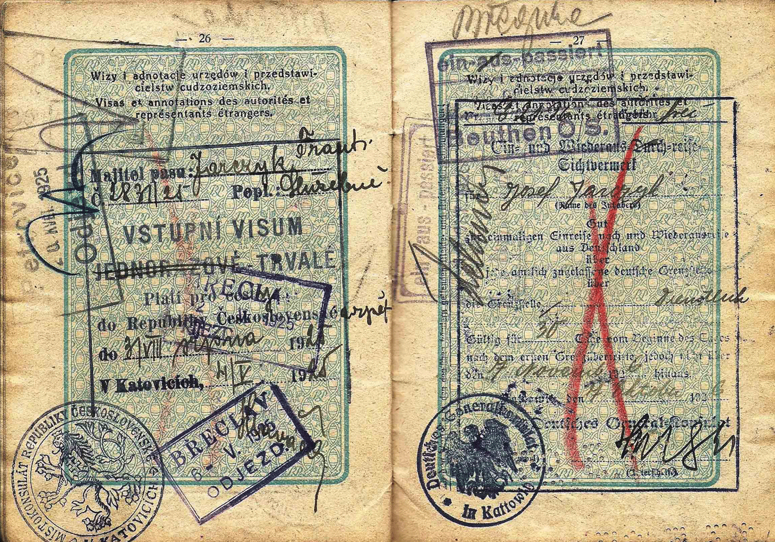 old Polish service passport