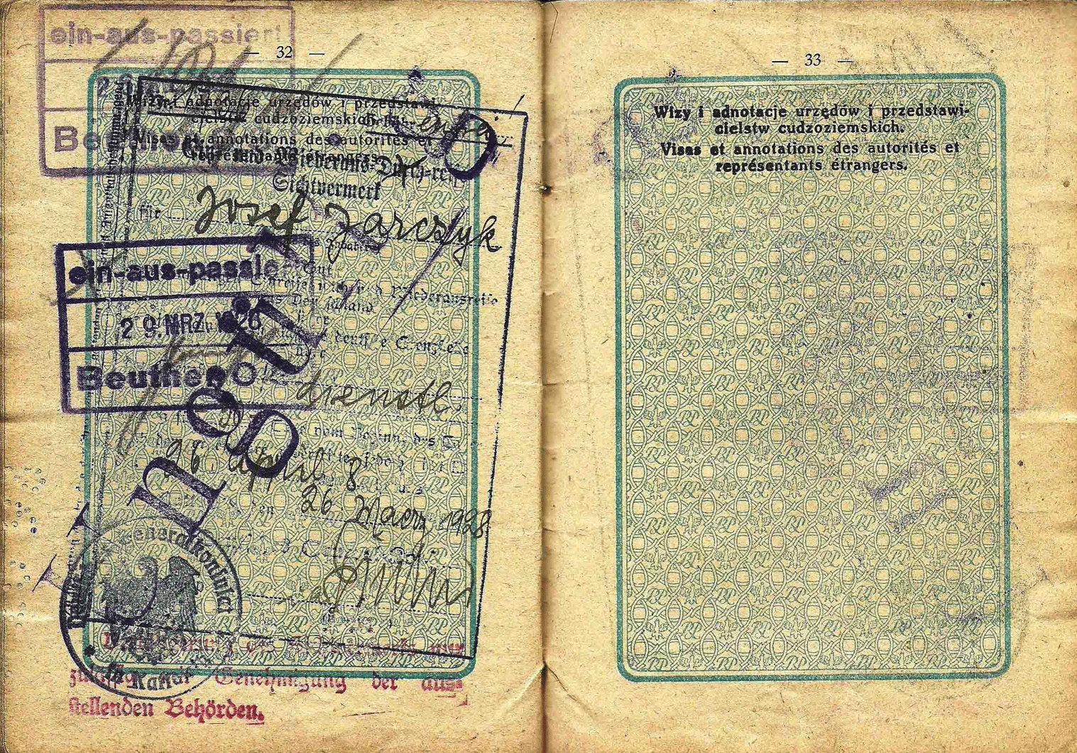 old German service visa