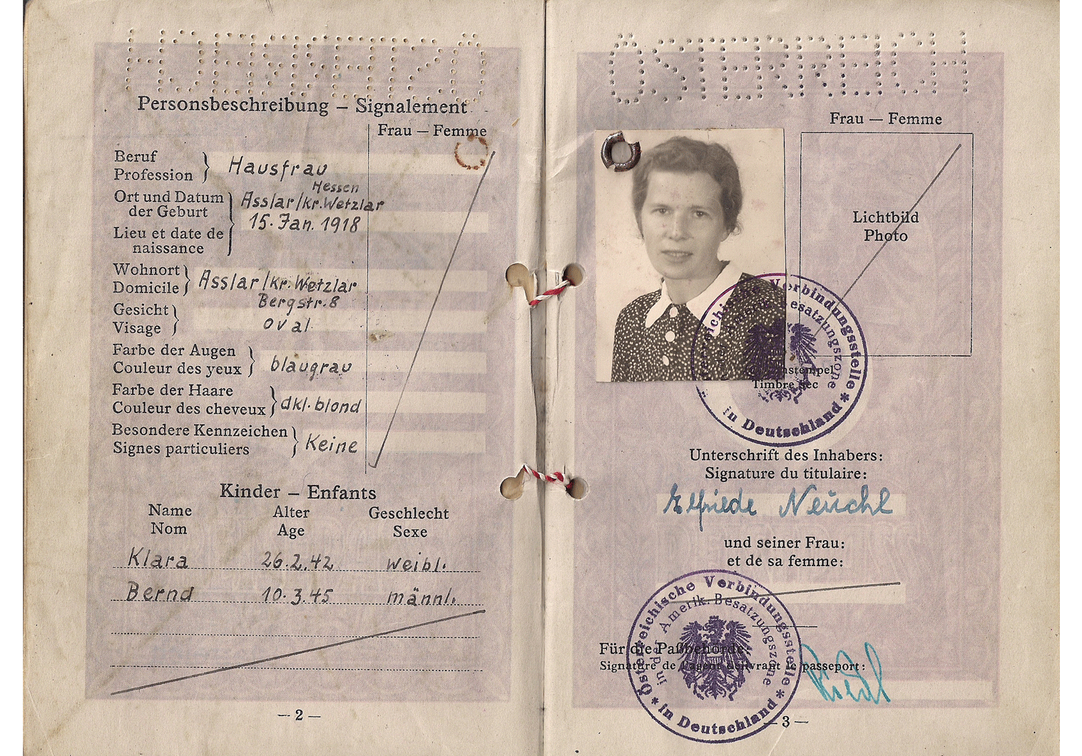 post-war Austrian passport