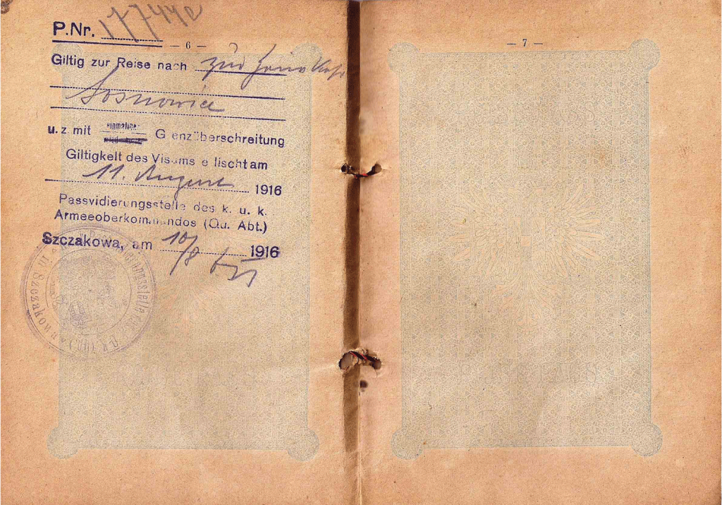 WWI passport issued to a young refugee - Our Passports