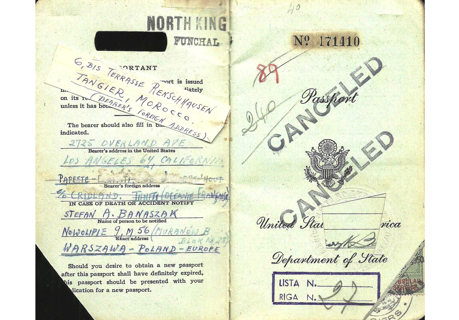Cold-War US passport