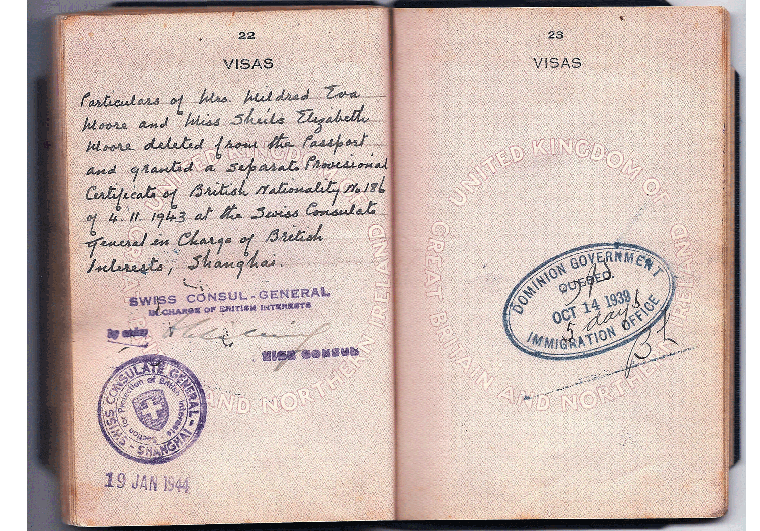 WW2 Swiss protection document