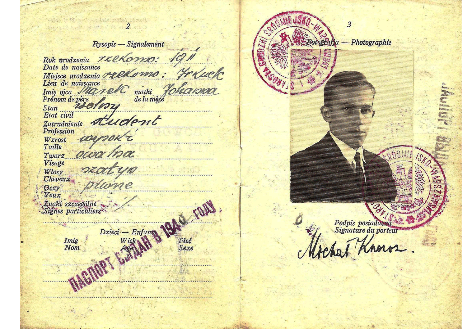 WW2 travel document Poland