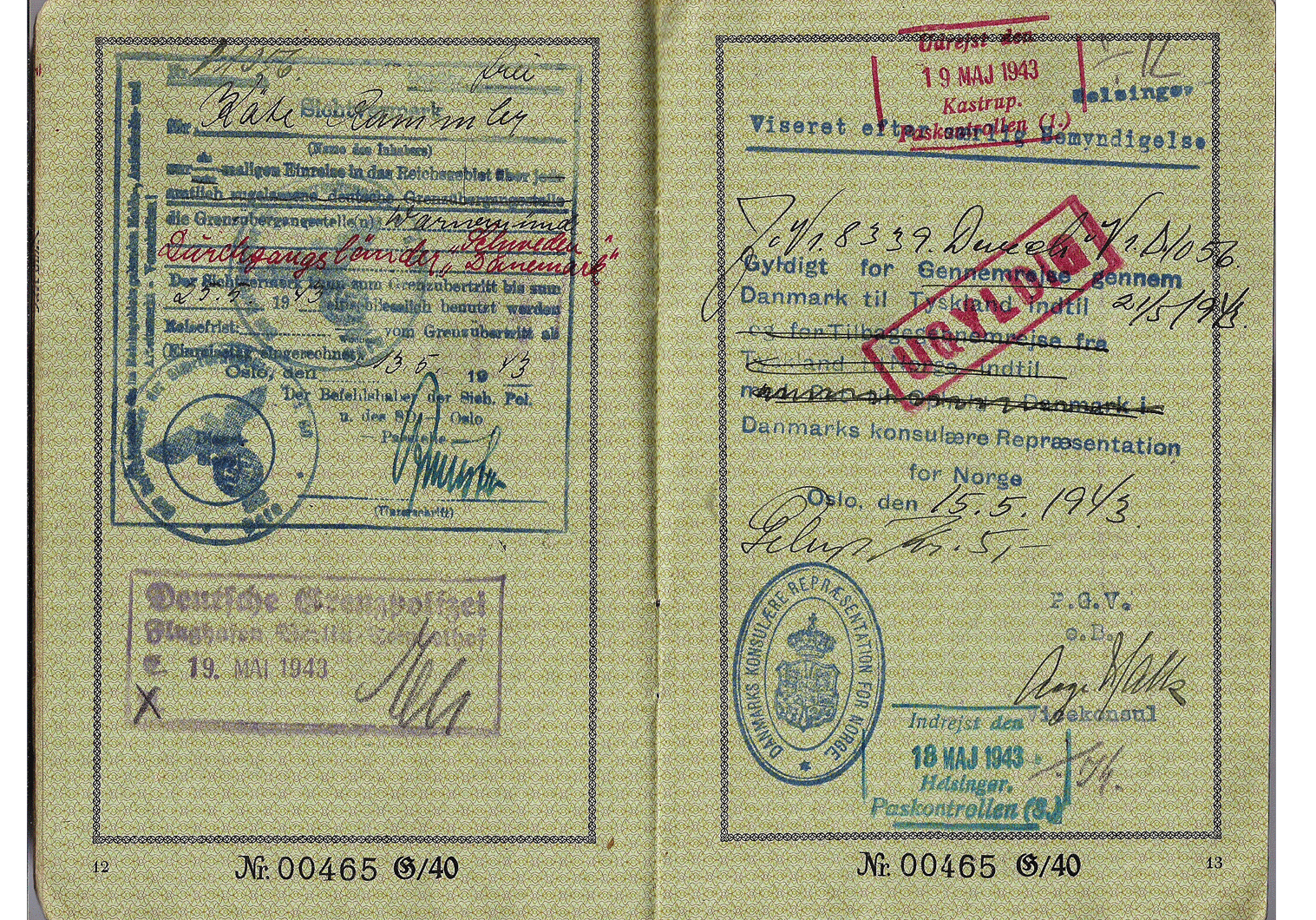 German passport used for Oslo