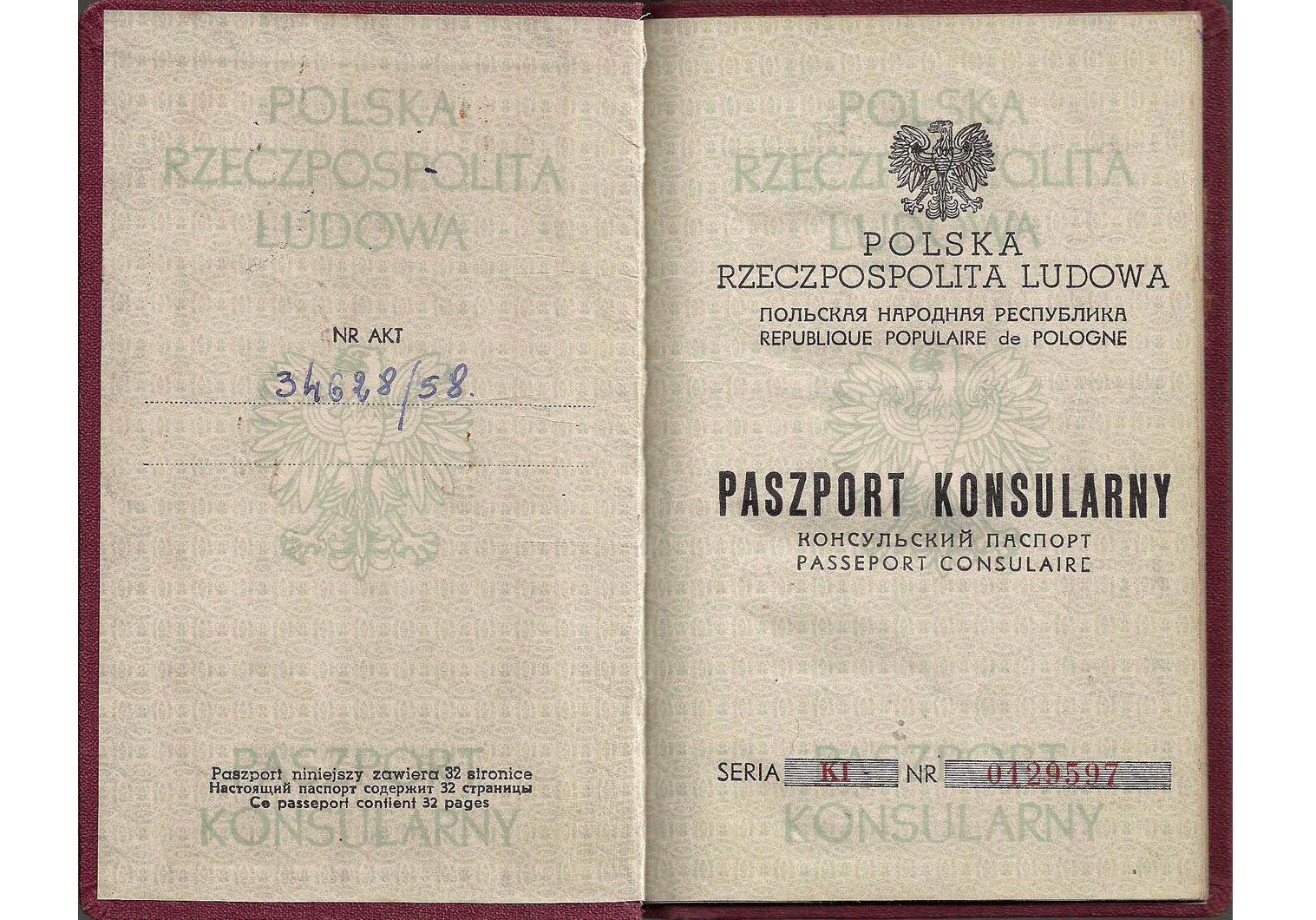 post-WW2 Polish consular passport
