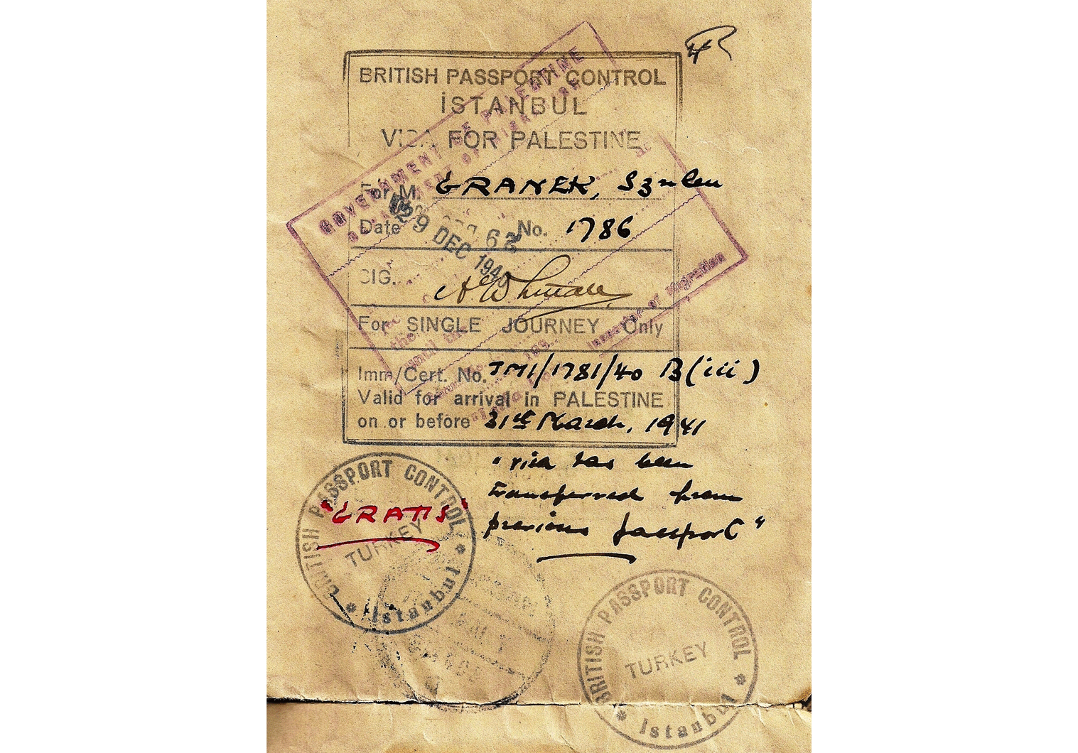 WW2 life-saving visas from Turkey