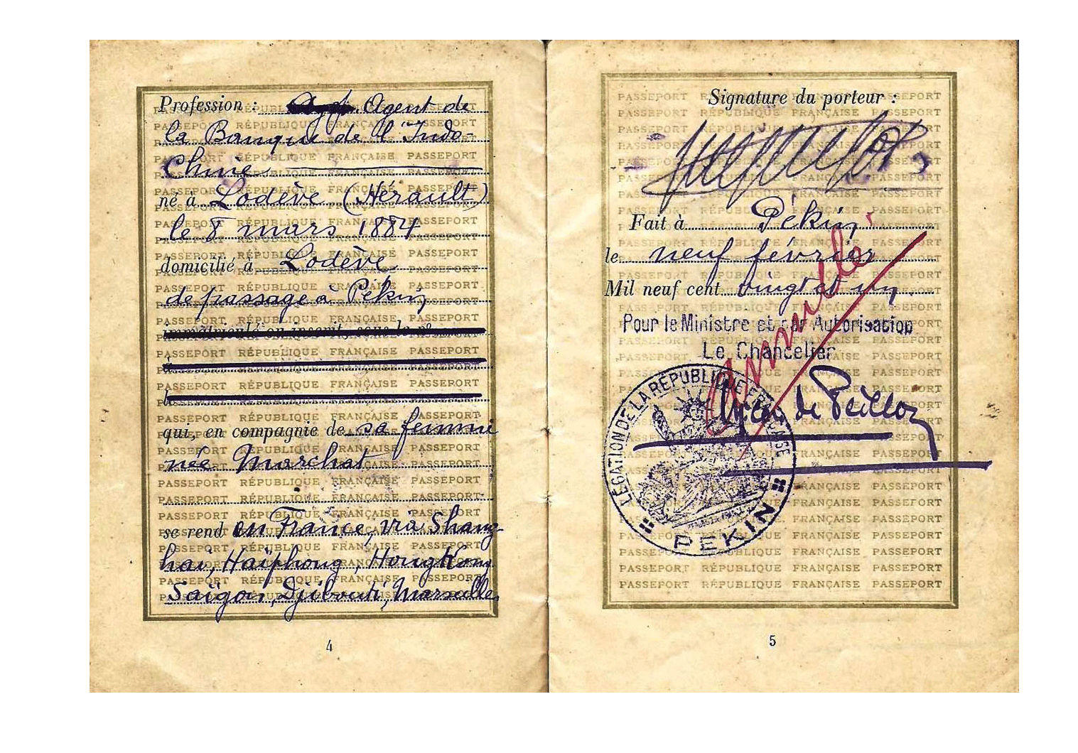 1921 Beijing passport