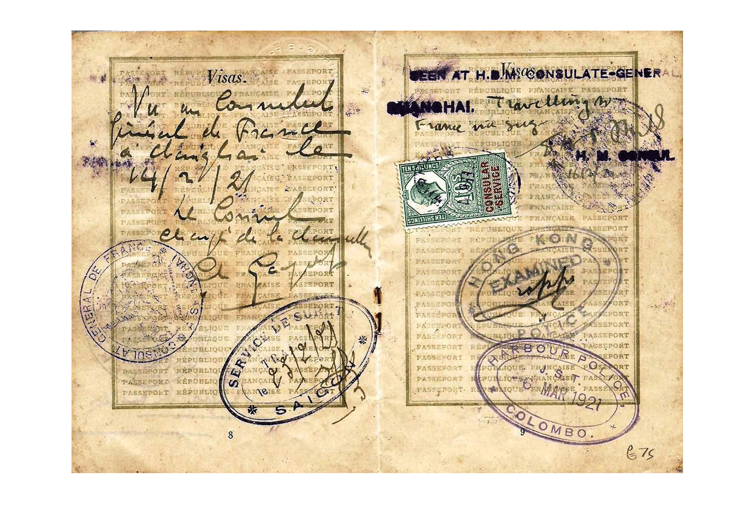 1921 Chinese old passport
