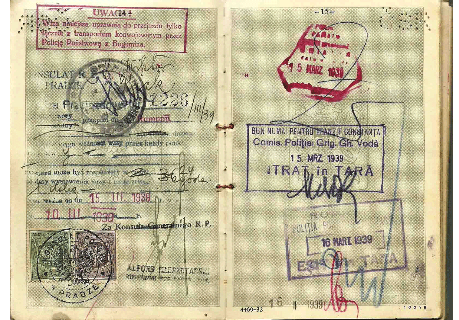 WW2 Czech Jewish passport