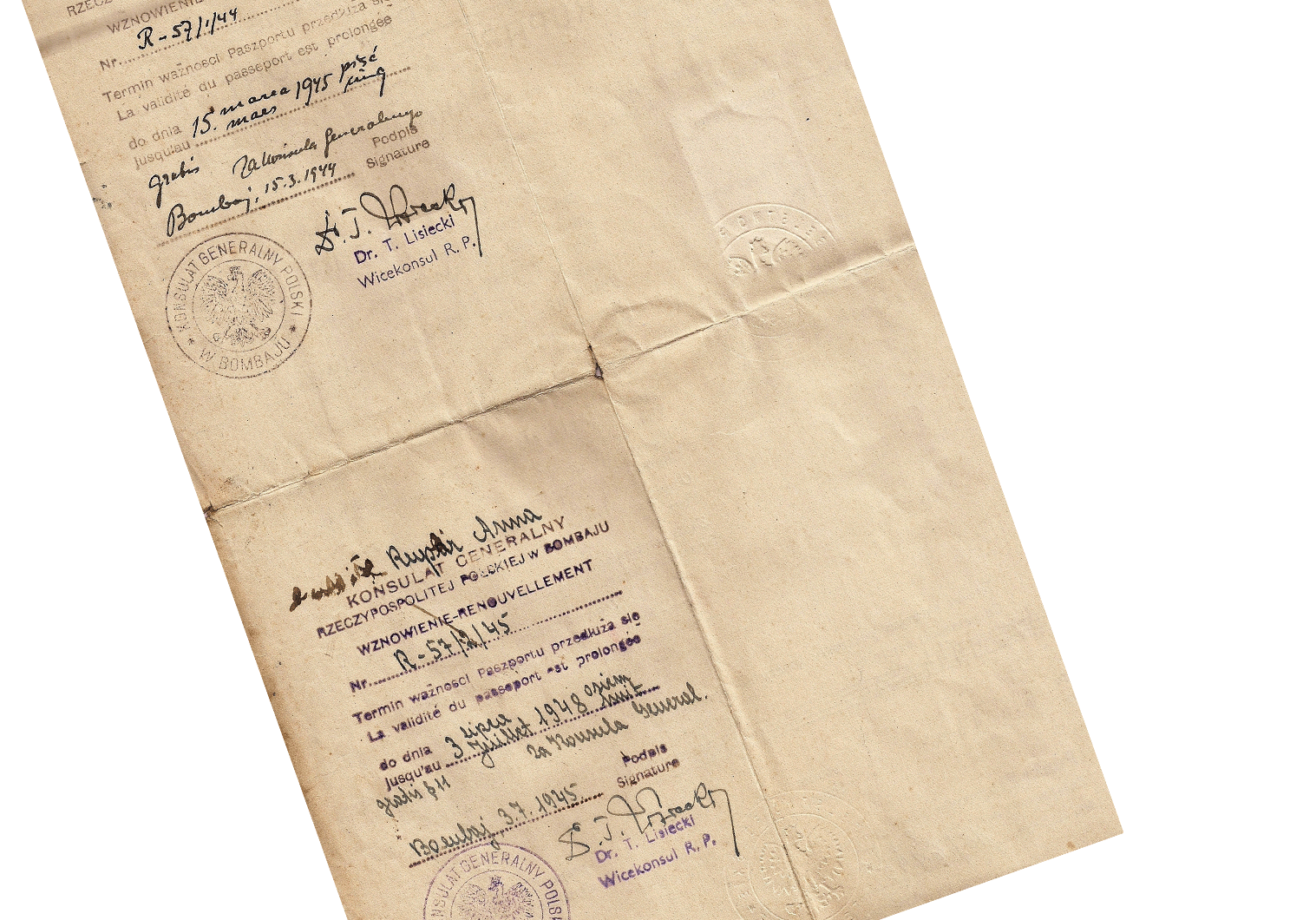 WW2 Jewish refugee passport