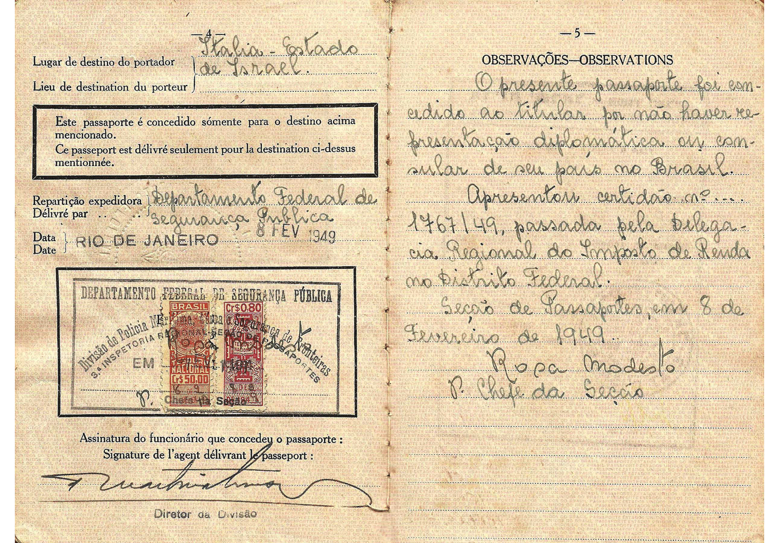 post-WW2 stateless passport