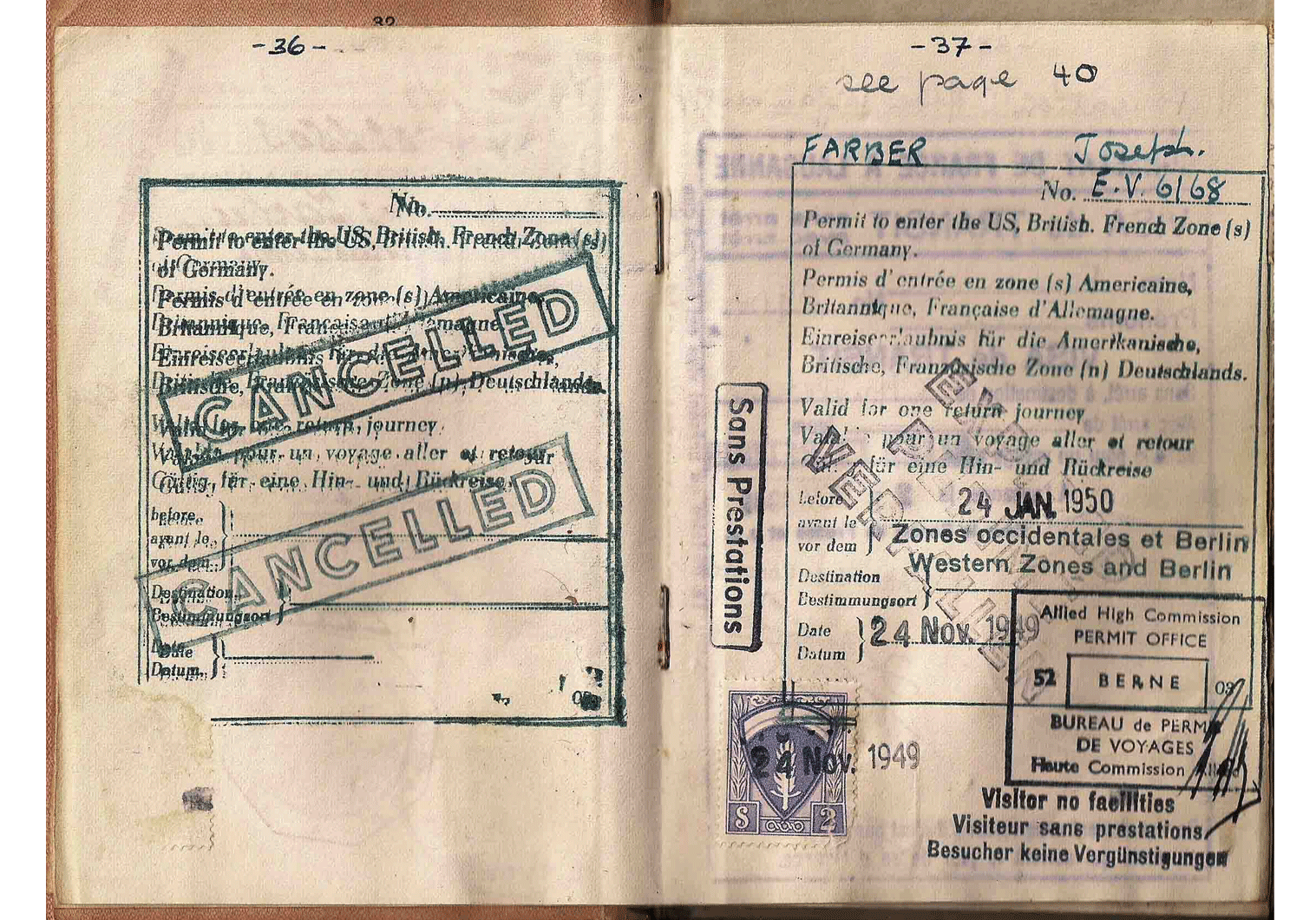 Allied Military Government (AMG) visa