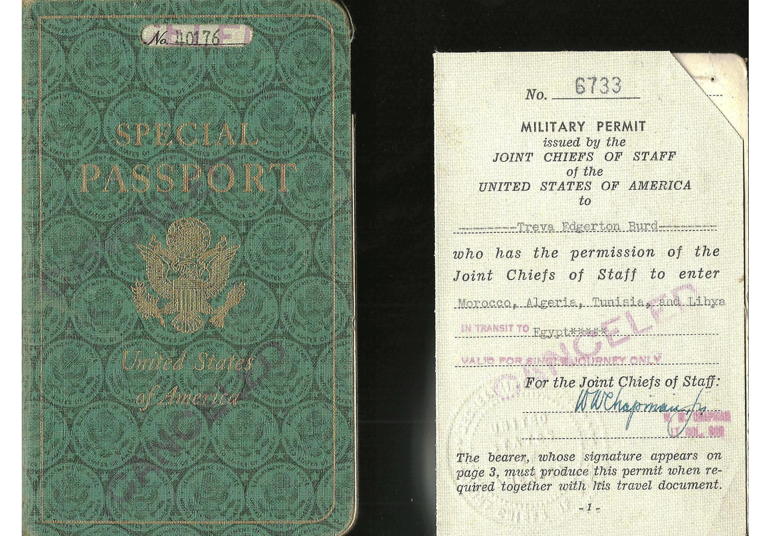 WWII UNRRA used passport