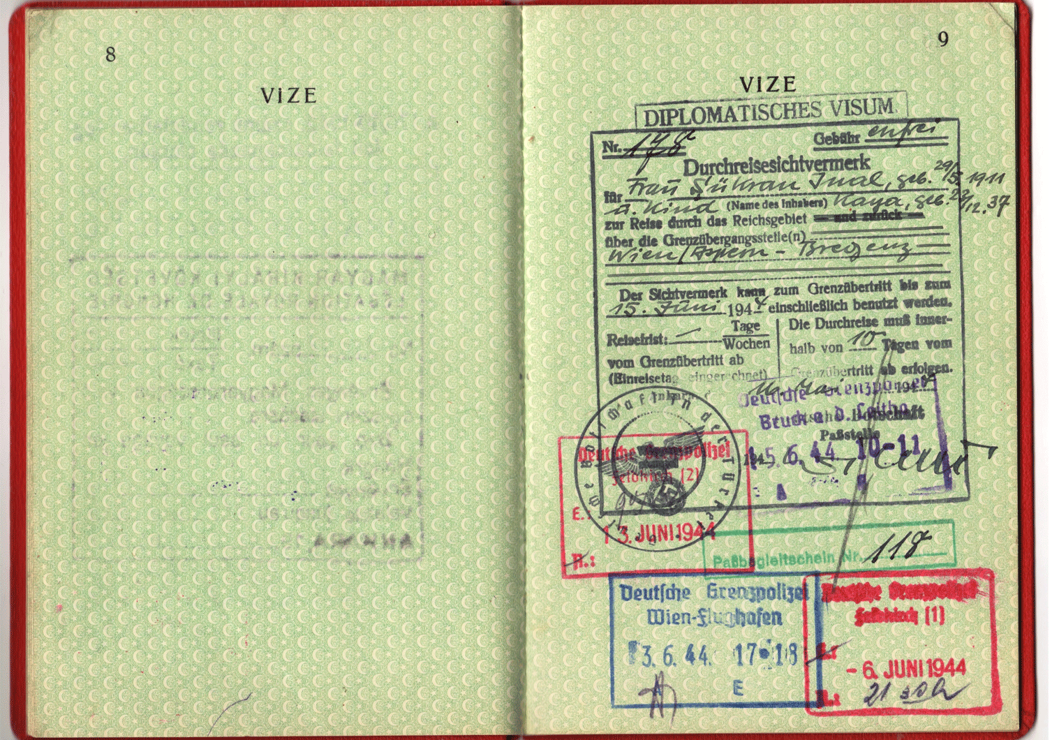 WW2 German Diplomatic passport.