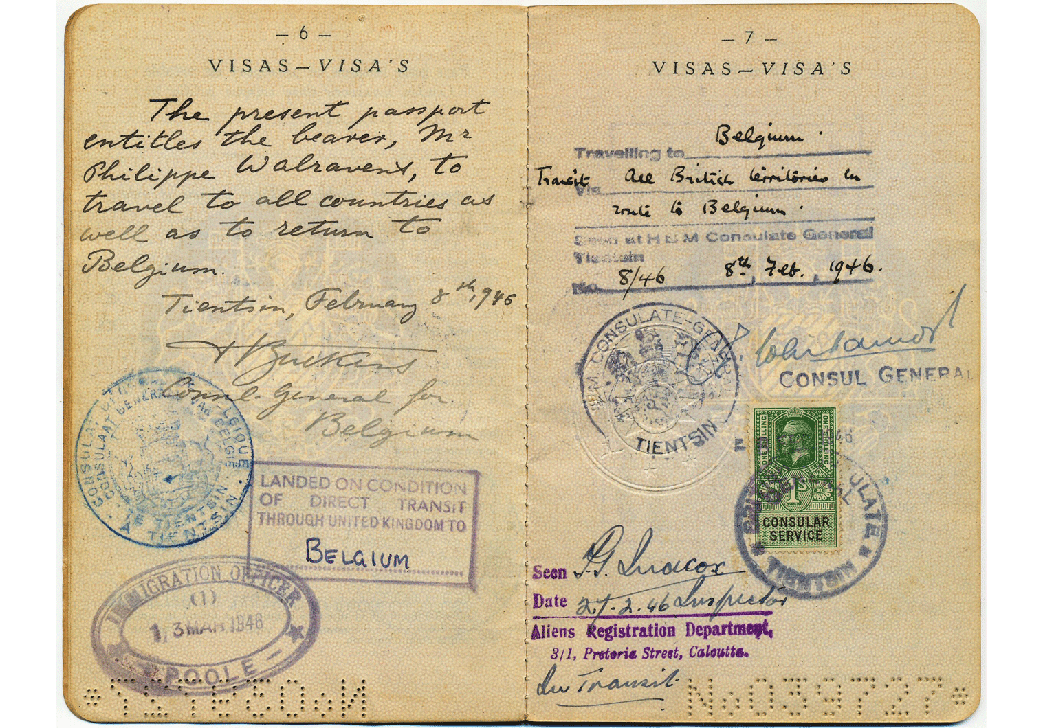 post-war China issued passport