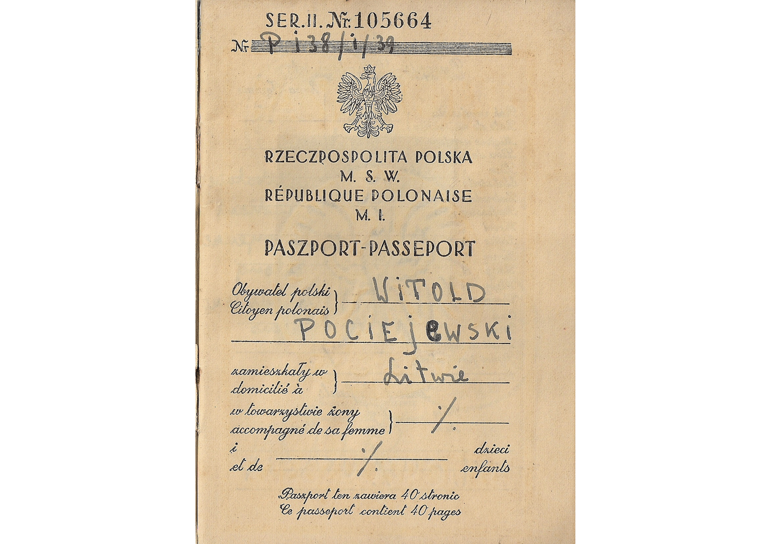 last Polish passports from Lithuania in WW2