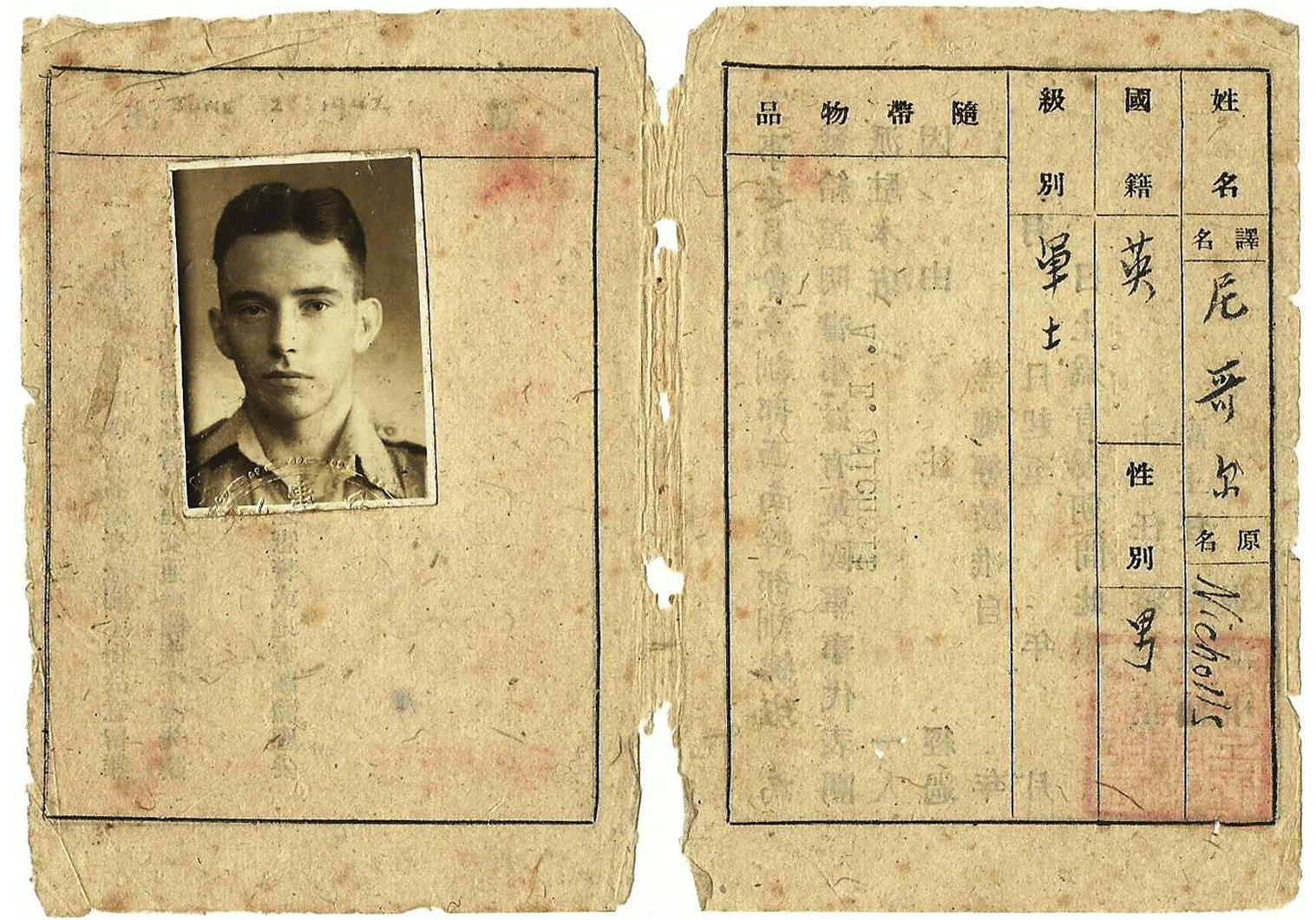 WW2 CBI document from 1942