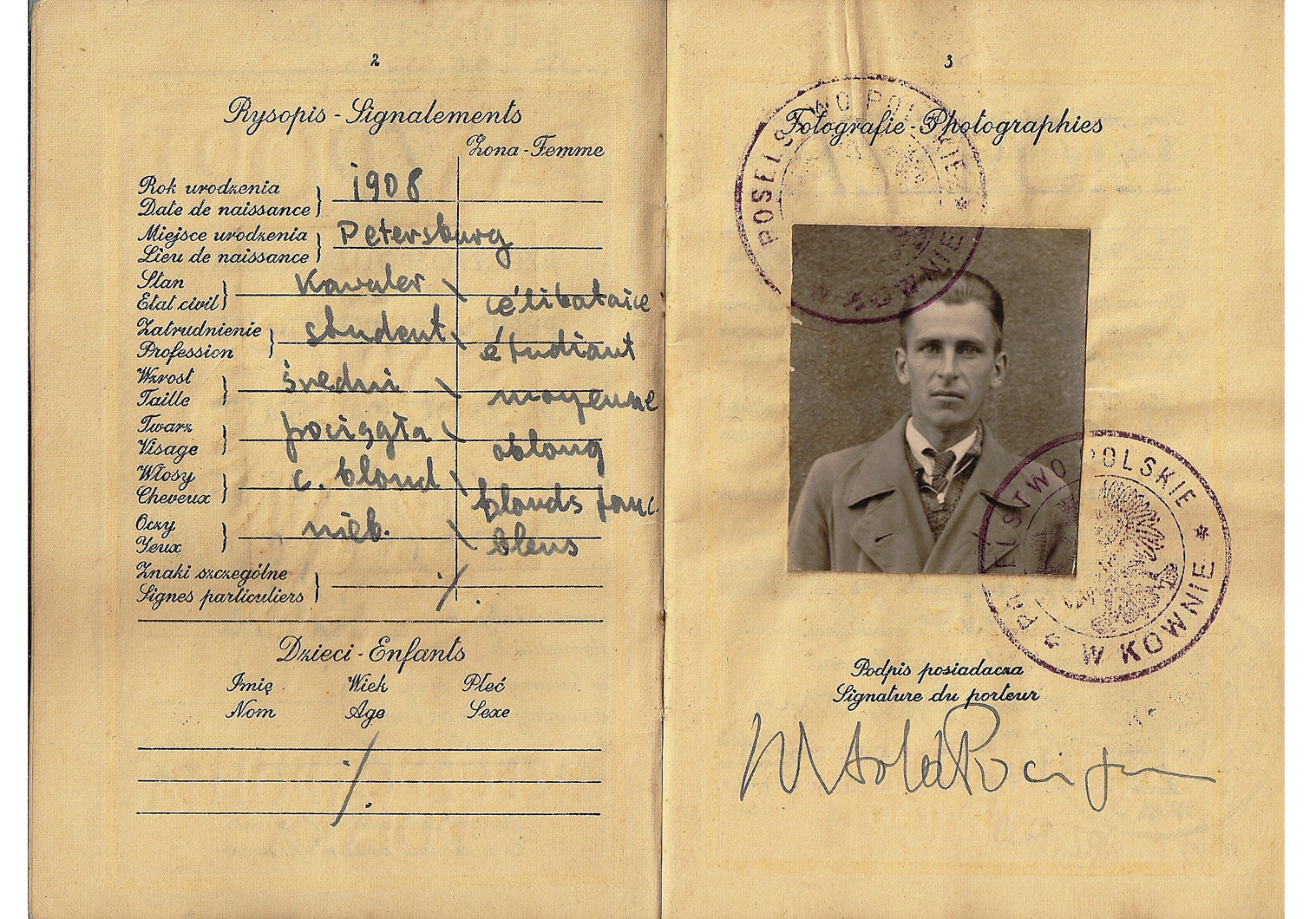 One of the last Polish passports from Lithuania