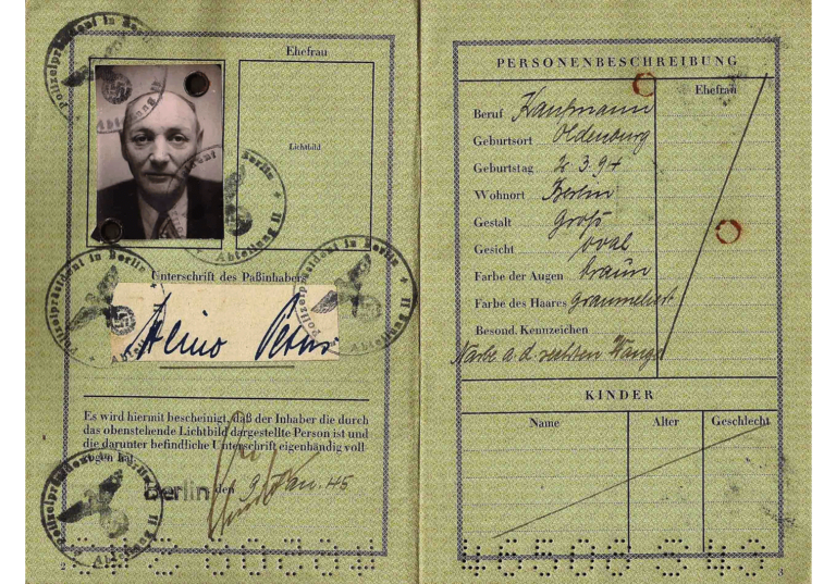 1945 German Passport Our Passports 2764