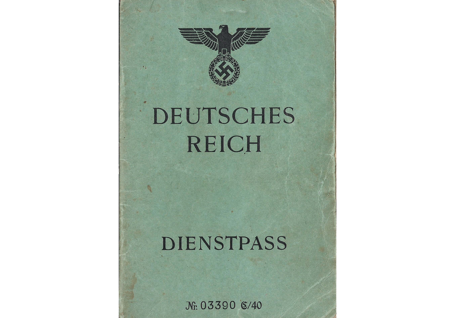 WW2 German Dienstpass passport
