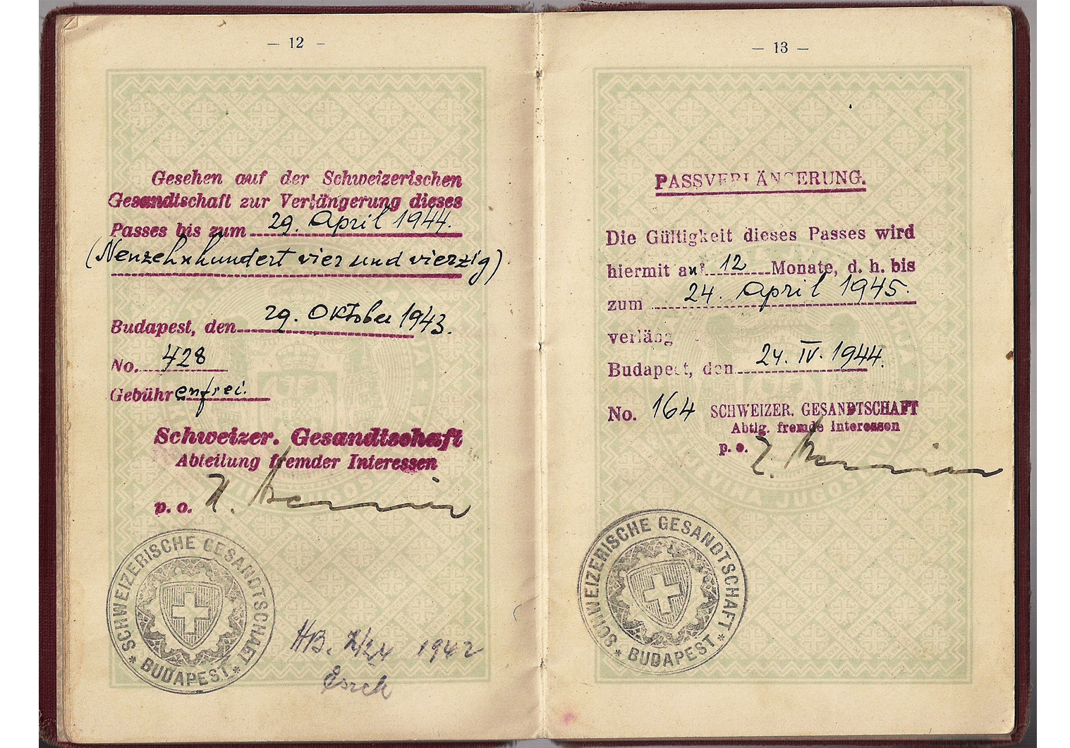 Budapest 1944 visa passport